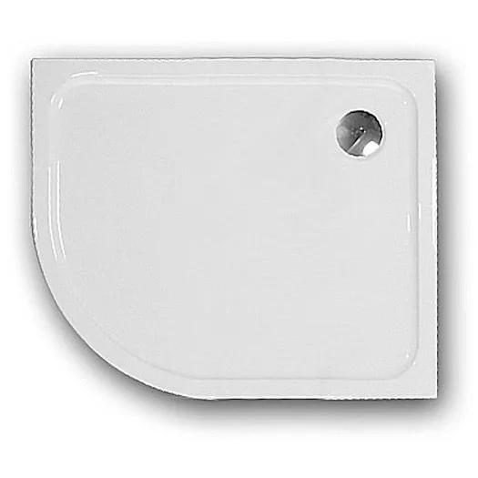 Caribia Eckdusche Floorline 90 x 100 x 3 rechts Radius 55