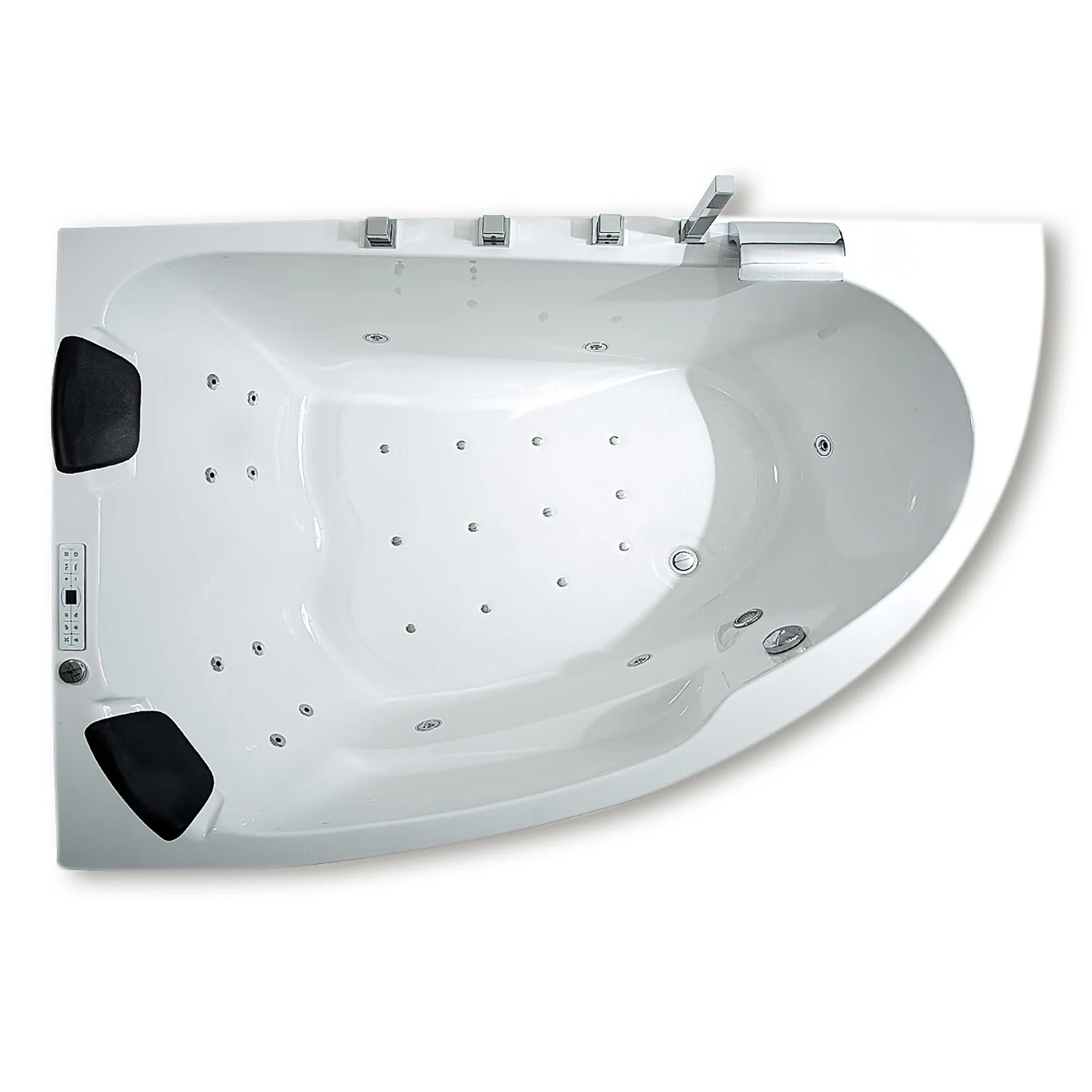 Caribia Delta XL Premium Whirlpool 180 x 130 cm mit Schürze, mit Trio Garnitur MT5 vormontiert Bild 2