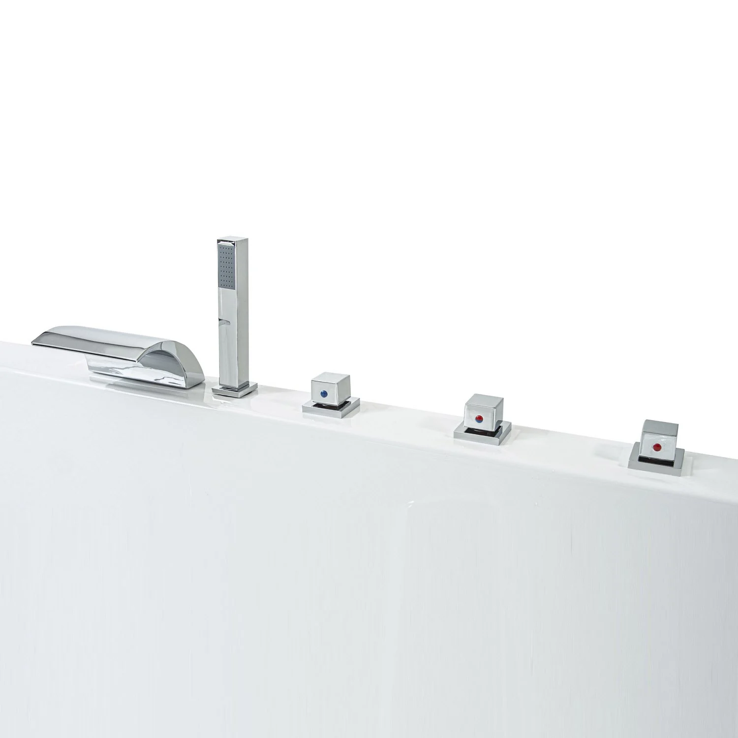 Caribia 5-Loch Wasserfall Armatur mit Handbrause