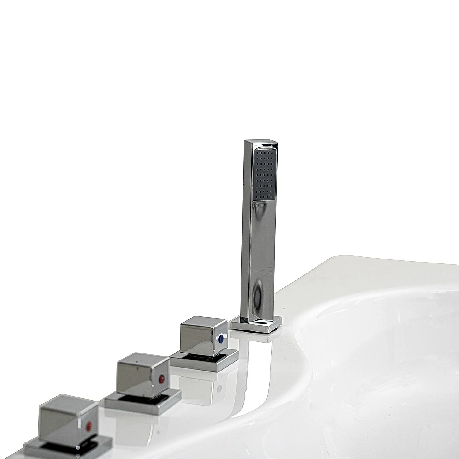 Caribia 5-Loch Wasserfall Armatur mit Handbrause Bild 3