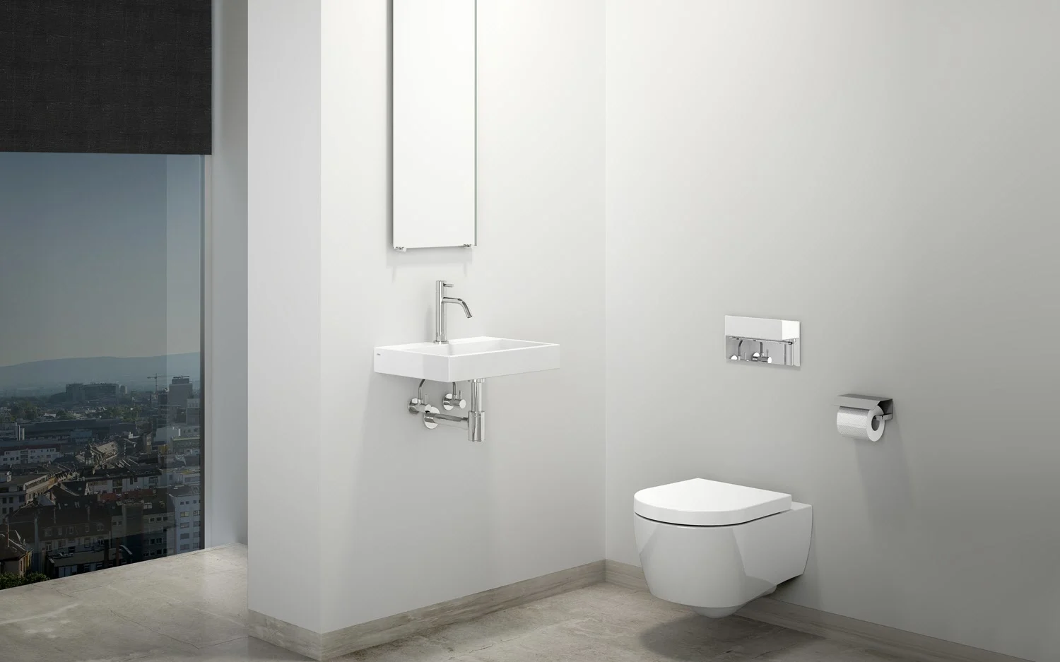 Clou Mini Wash Me Plus Ceramika – umywalka mała 48 cm z otworem na baterię Zdjęcie 7