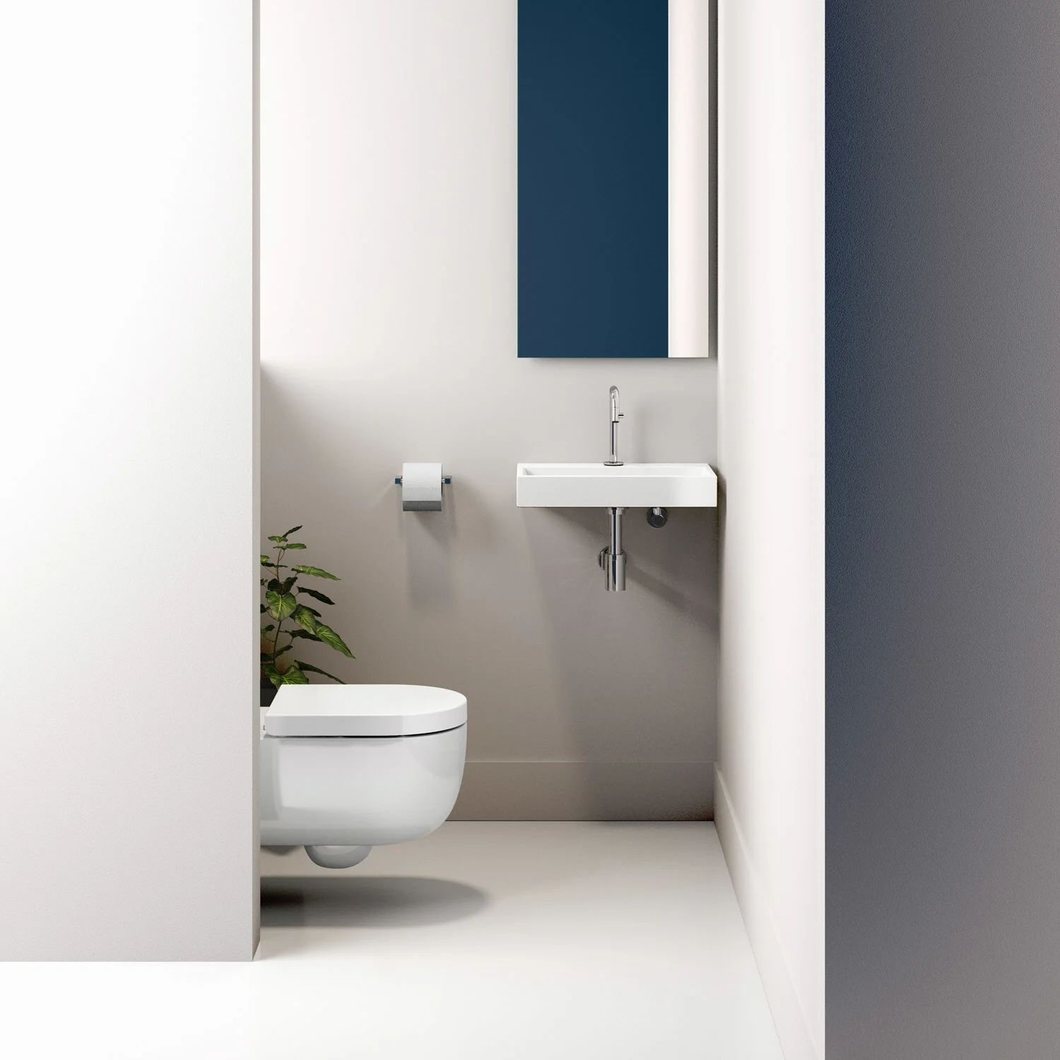 Clou Mini Wash Me Plus z marmuru mineralnego – umywalka mała 48 cm bez otworu na baterię Zdjęcie 4
