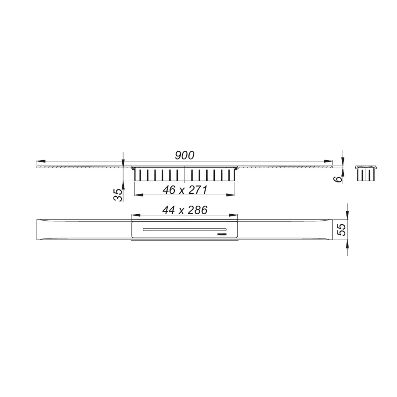 Dallmer Duschrinne CeraFloor Select 90 cm Bild 4