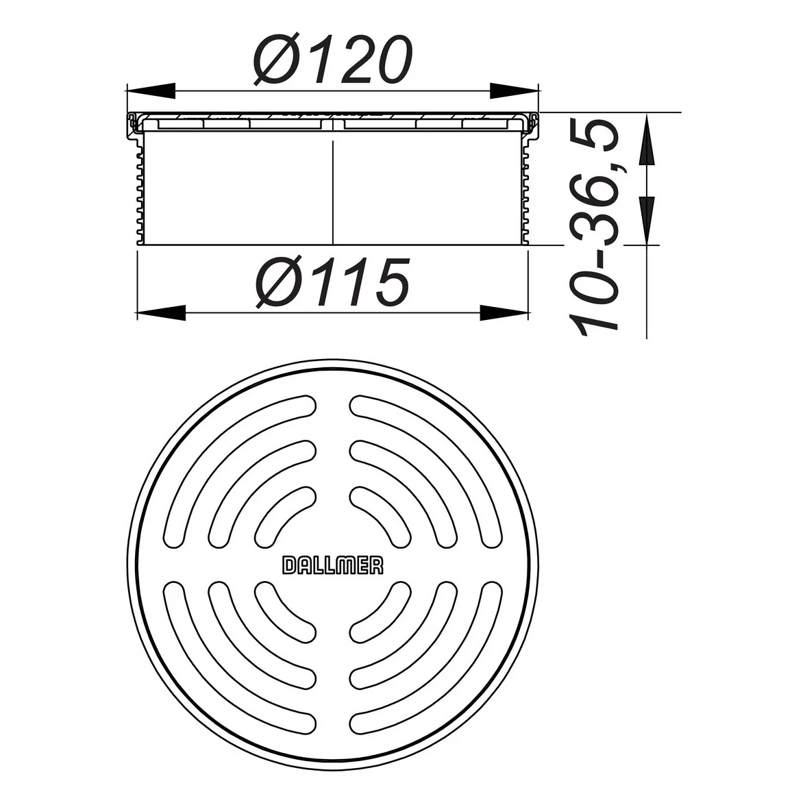 Dallmer Aufsatz DallDrain Select Ø 12 cm Bild 2