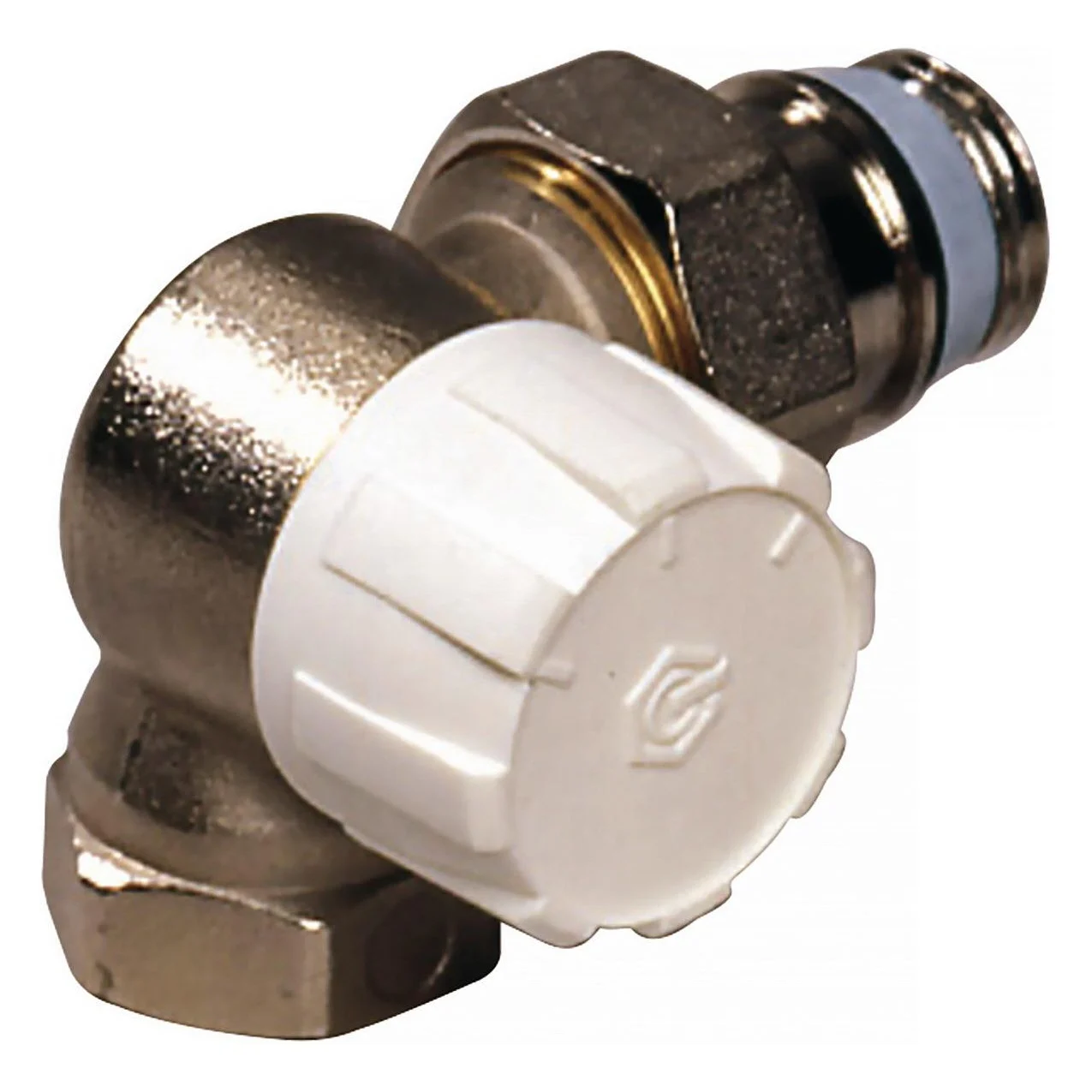 base pro Thermostatventil-Unterteil Winkeleckform links DN 15, Baulänge 58mm