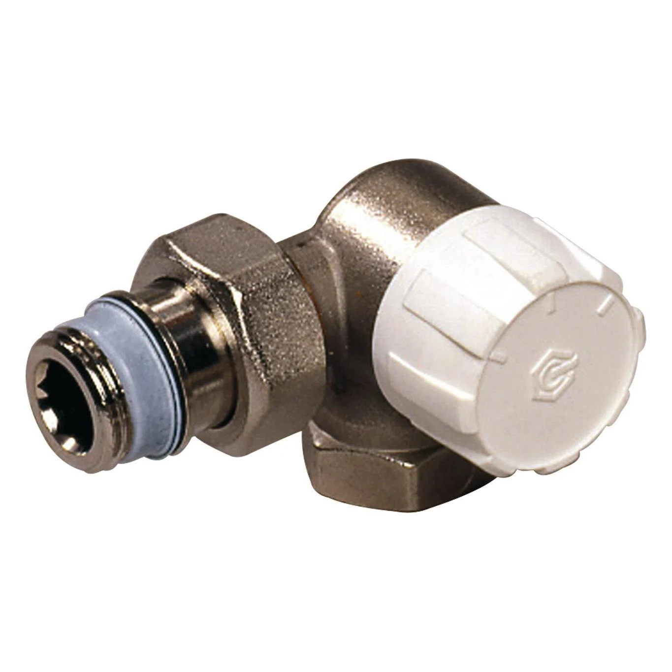 base pro Thermostatventil-Unterteil Winkeleckform re DN 15 Baulänge 57,5mm