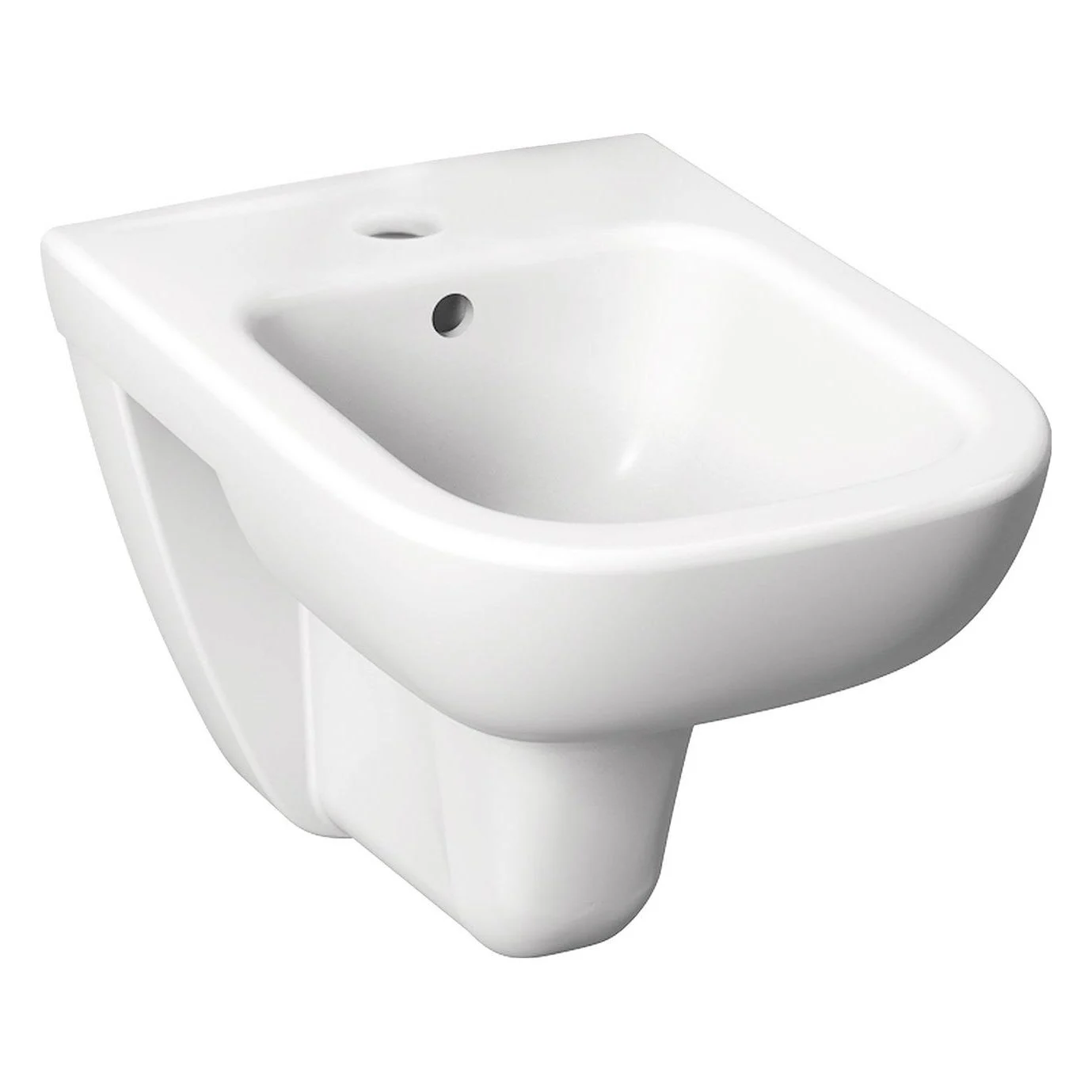 delphis living Wand-Bidet, 1 Hahnloch, eckig, mit Überlauf, 510 x 360 mm