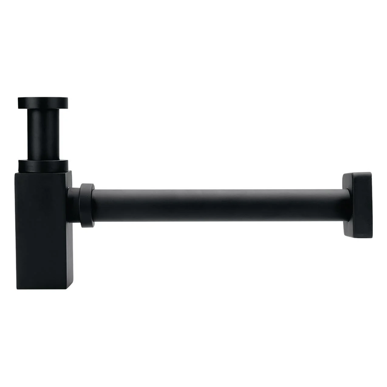 delphis midnight Designsiphon eckig, 1 1/4Zx32mm schwarz matt
