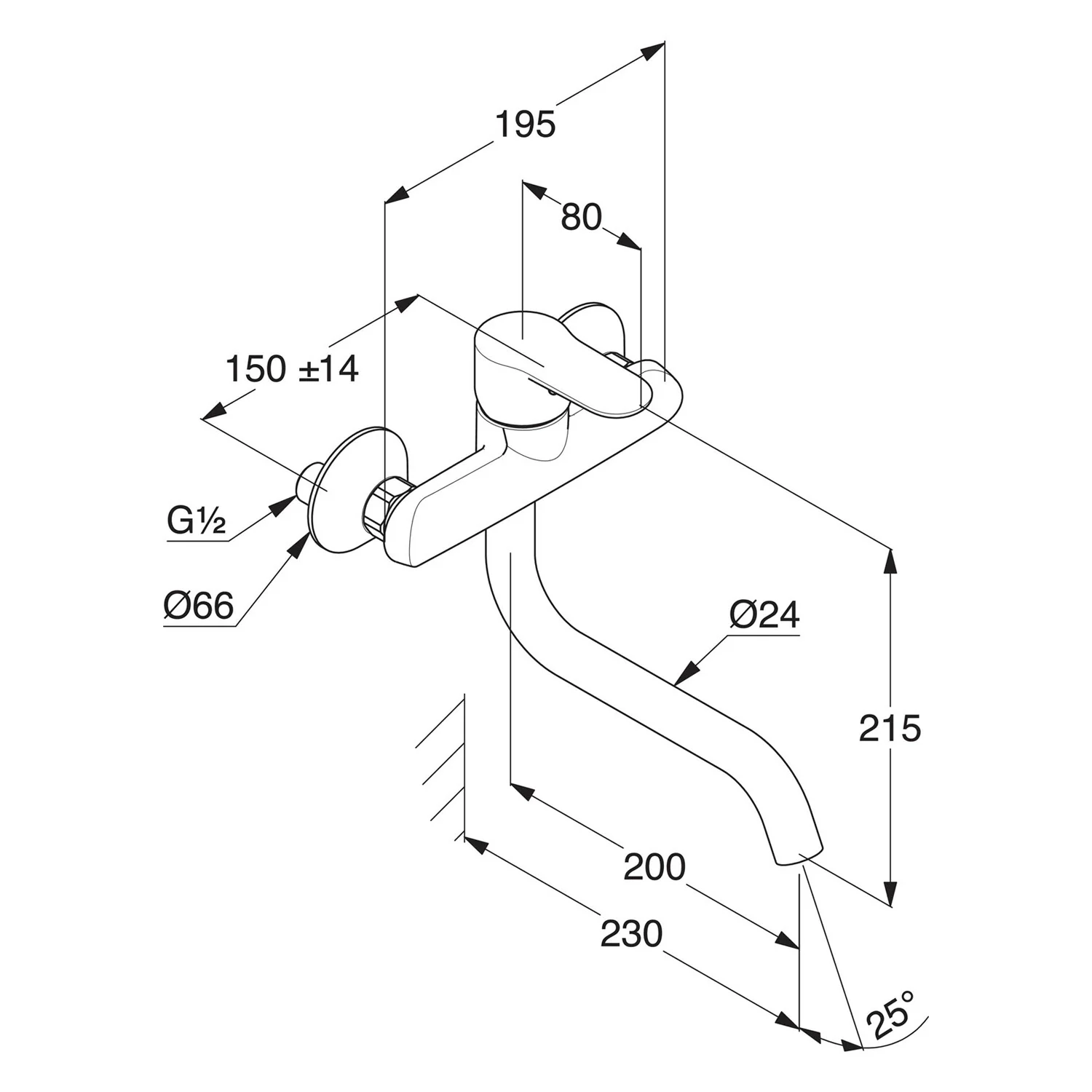 Spültisch-Einhandmischer 200mm chrom Hochdruck DELPHIS LIVING Bild 2