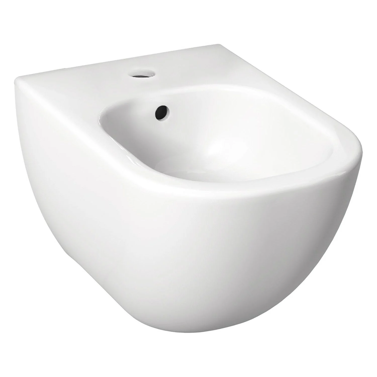 delphis unic Wand-Bidet 1 Hahnloch, mit Überlauf, inkl. Befestigigung