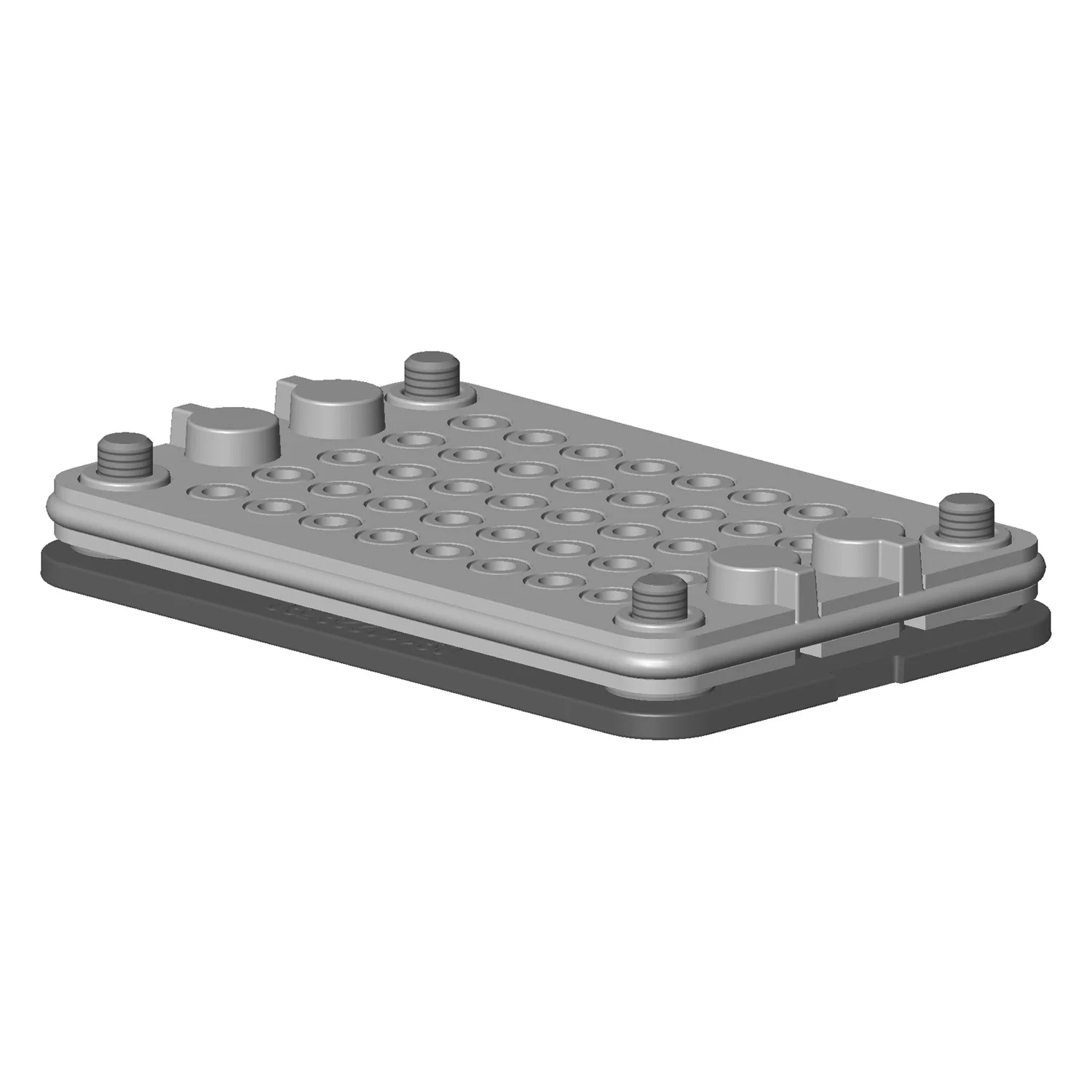 Srebrny aerator w widoku z boku, Dornbracht