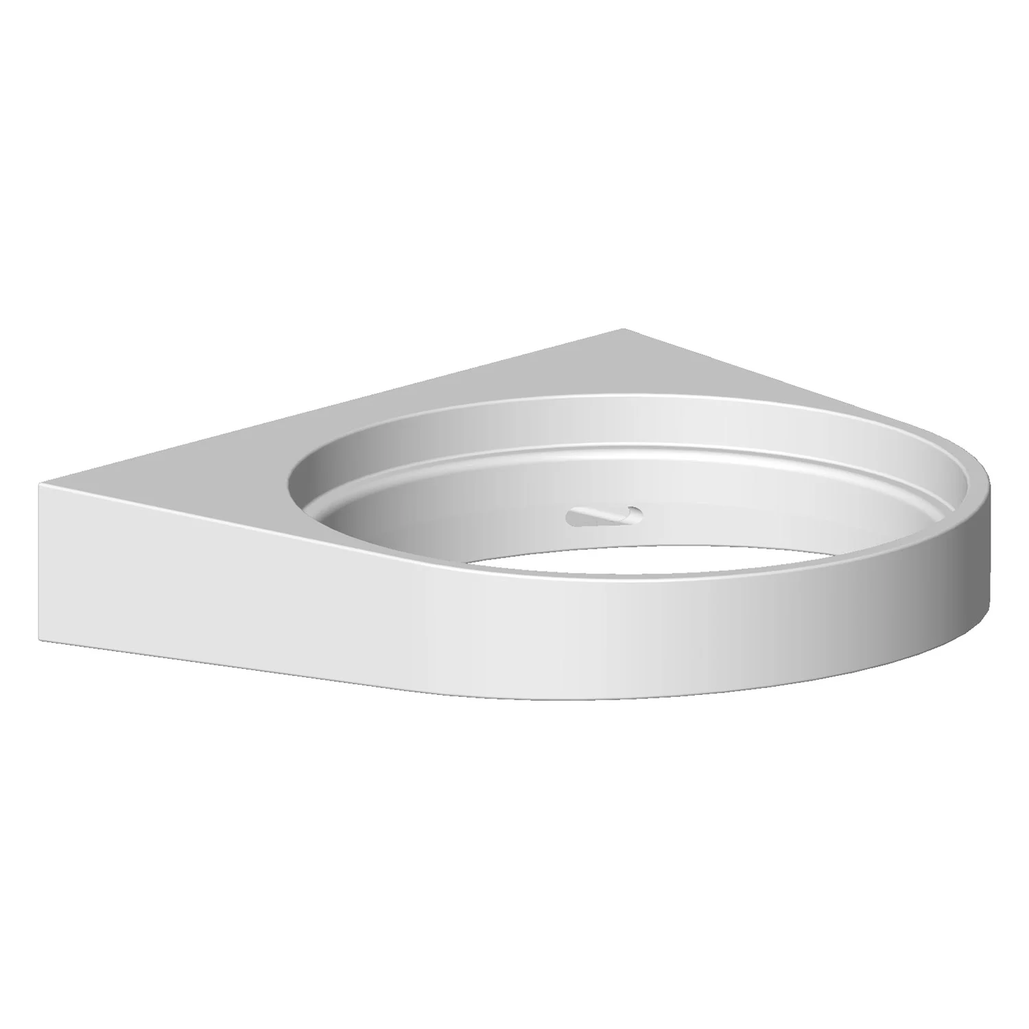 Biały uchwyt ścienny do Lisse widok z boku, Dornbracht