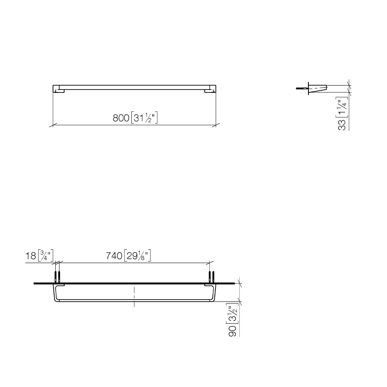 Dornbracht IMO Badetuchhalter 80 cm Bild 2