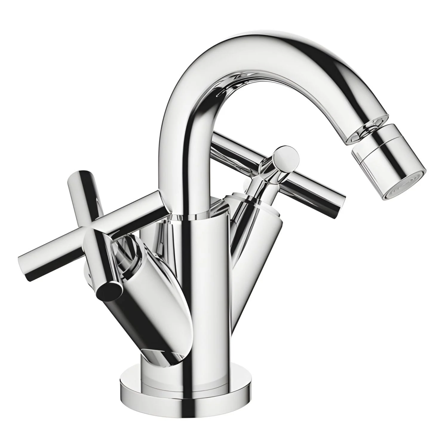 Bateria bidetowa widok z przodu chrom, Dornbracht