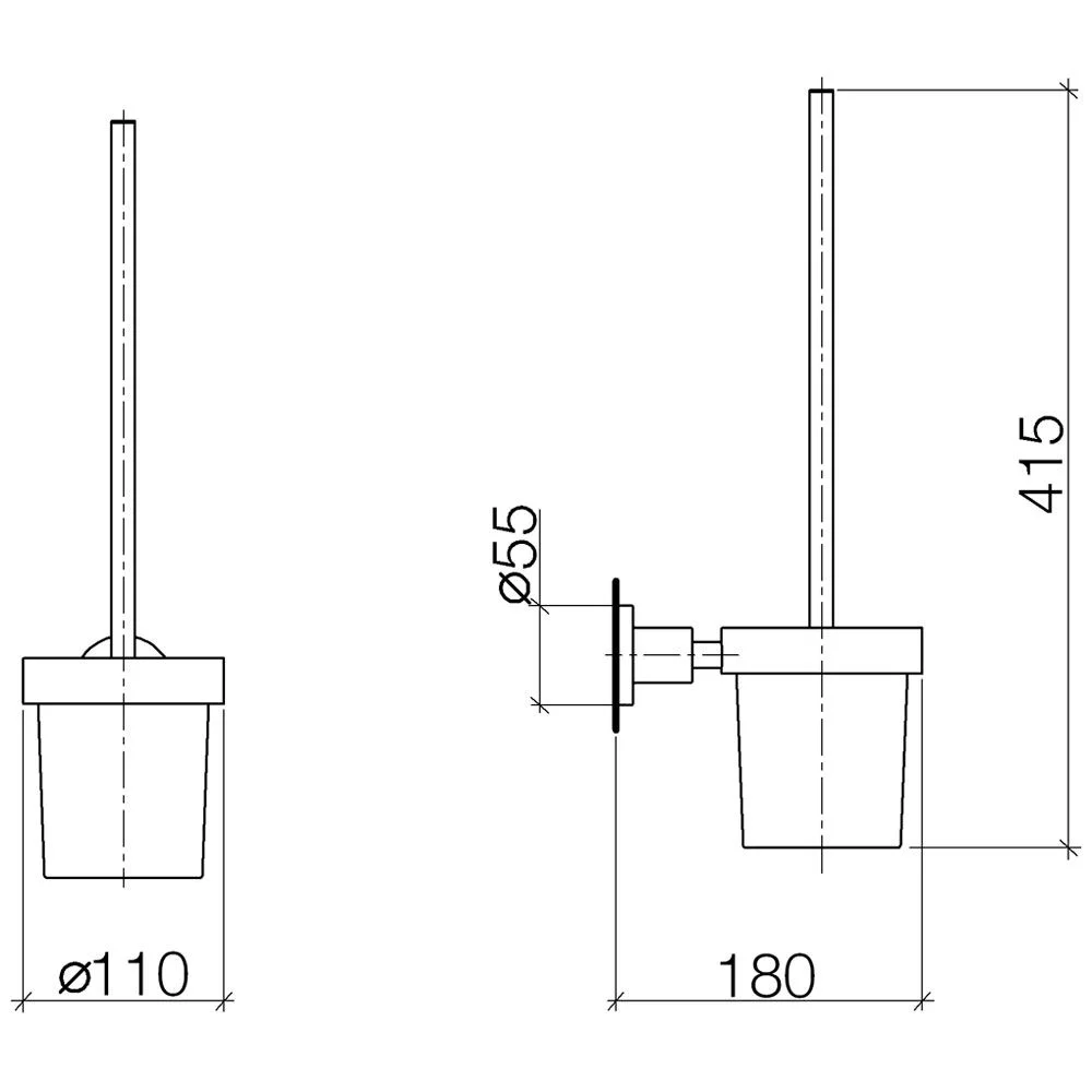 Dornbracht TARA Toiletten-Bürstengarnitur Wandmodell komplett Bild 3