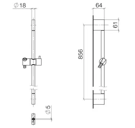 Dornbracht Duschgarnitur serienneutral, rund Bild 2