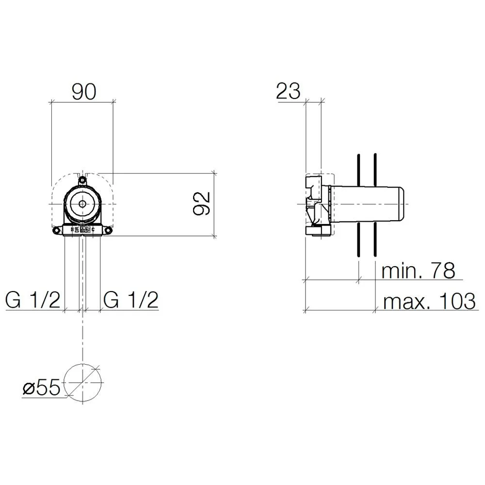 Dornbracht Wandbefestigung Bausatz-Vormontage Bild 2