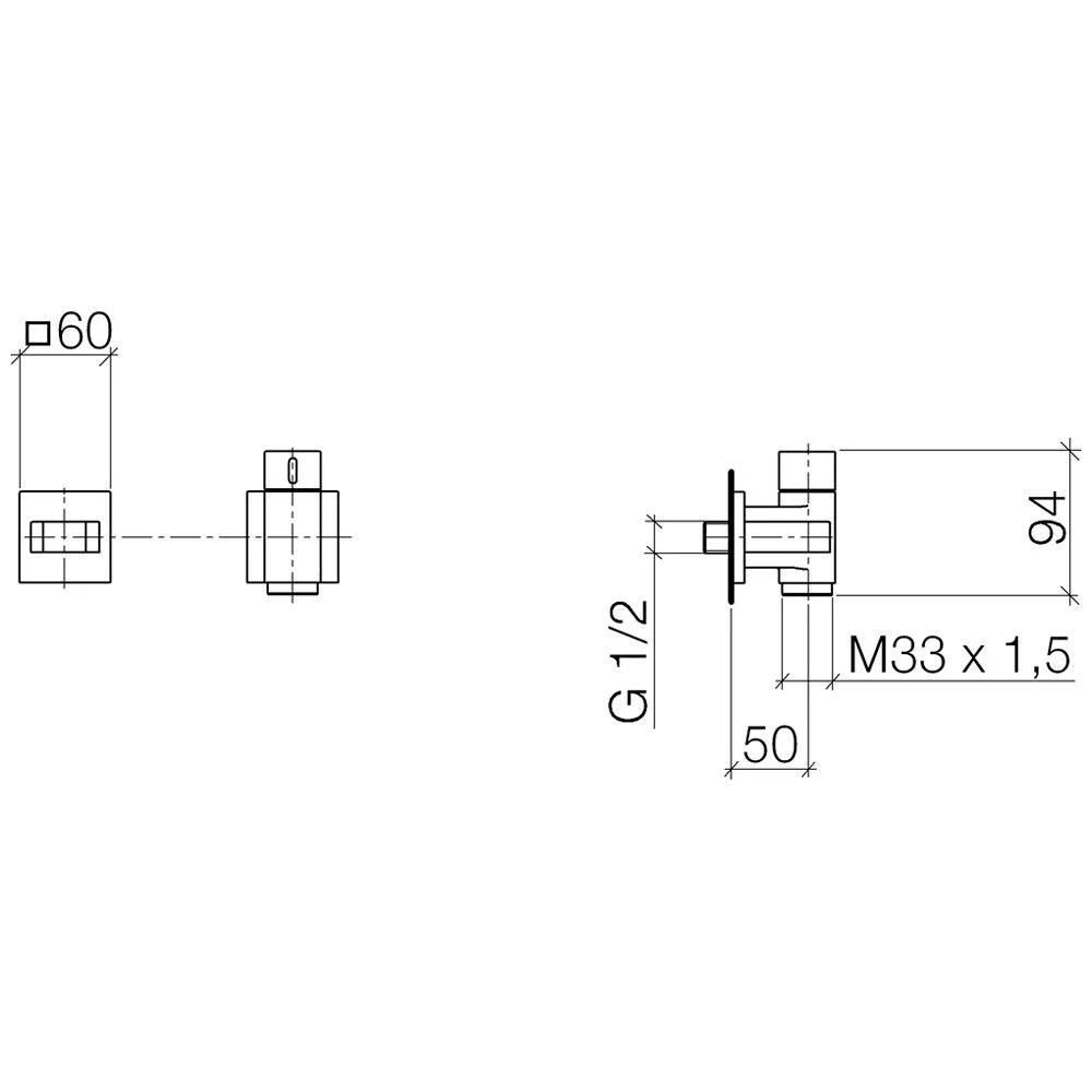 Dornbracht WaterTube Kneipp-Wandanschlussbogen mit Ventil und Schlauchhalterung Bild 2