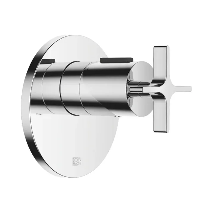 Chromowany termostat w widoku z przodu, Dornbracht