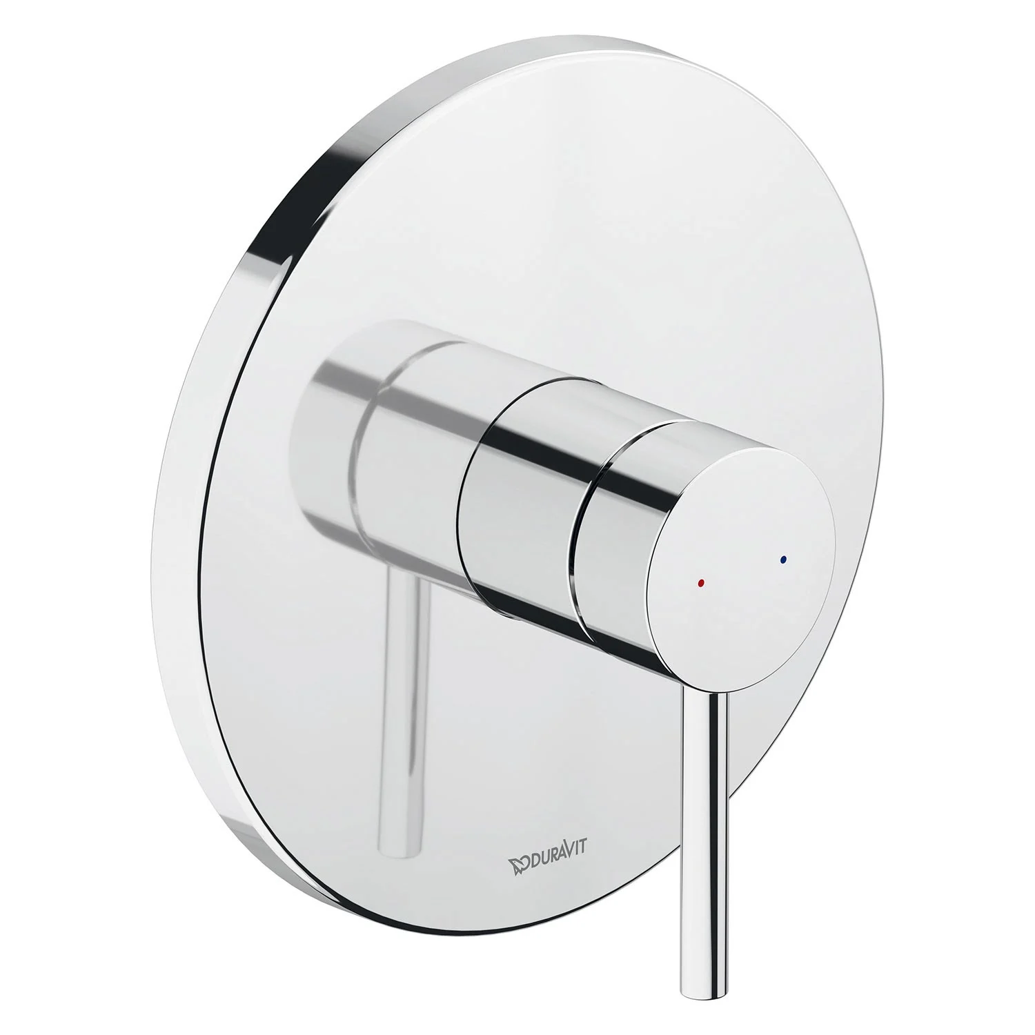 Chromowany mieszacz prysznicowy widok z przodu, Duravit