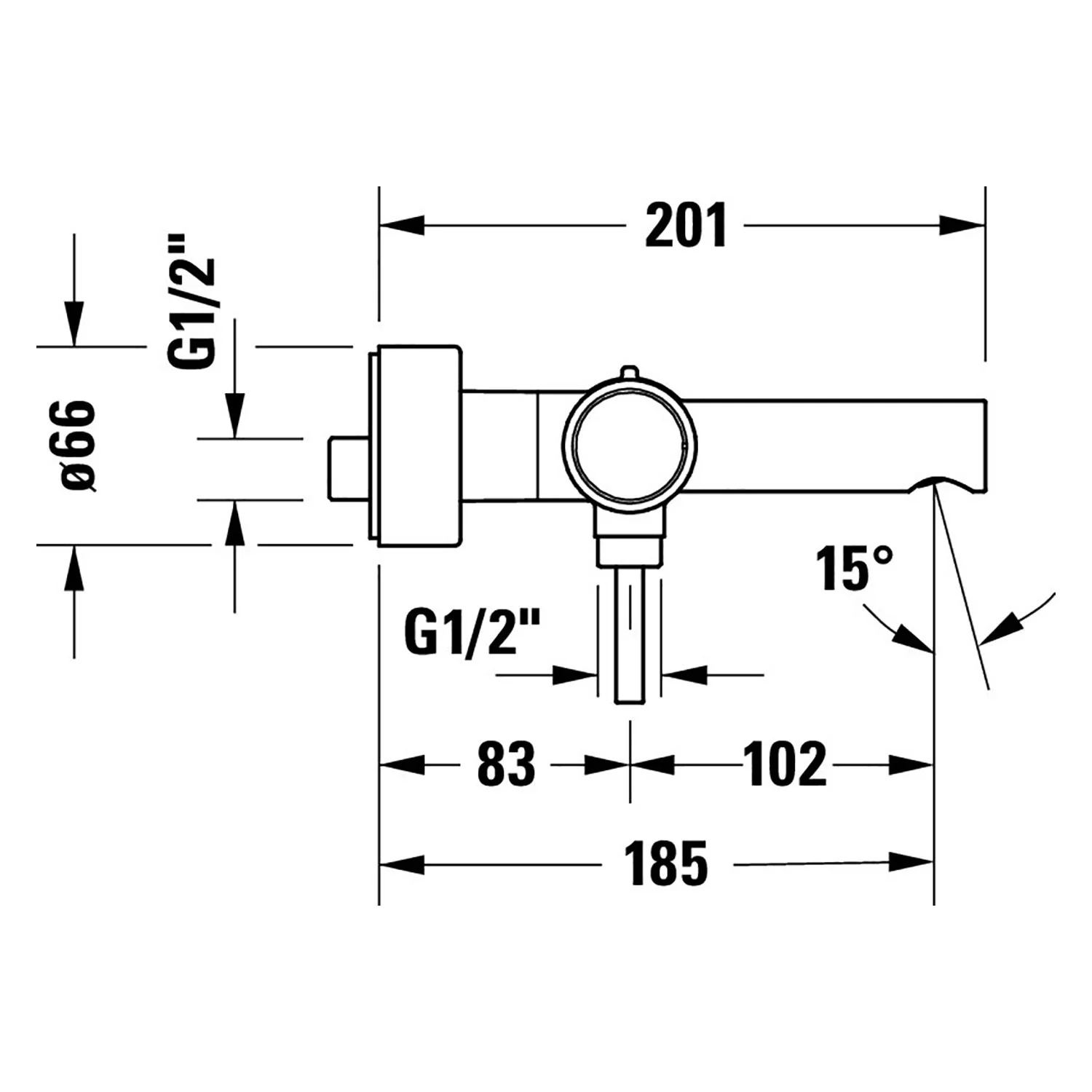 Duravit Circle Einhebel-Wannenmischer Aufputz Bild 4