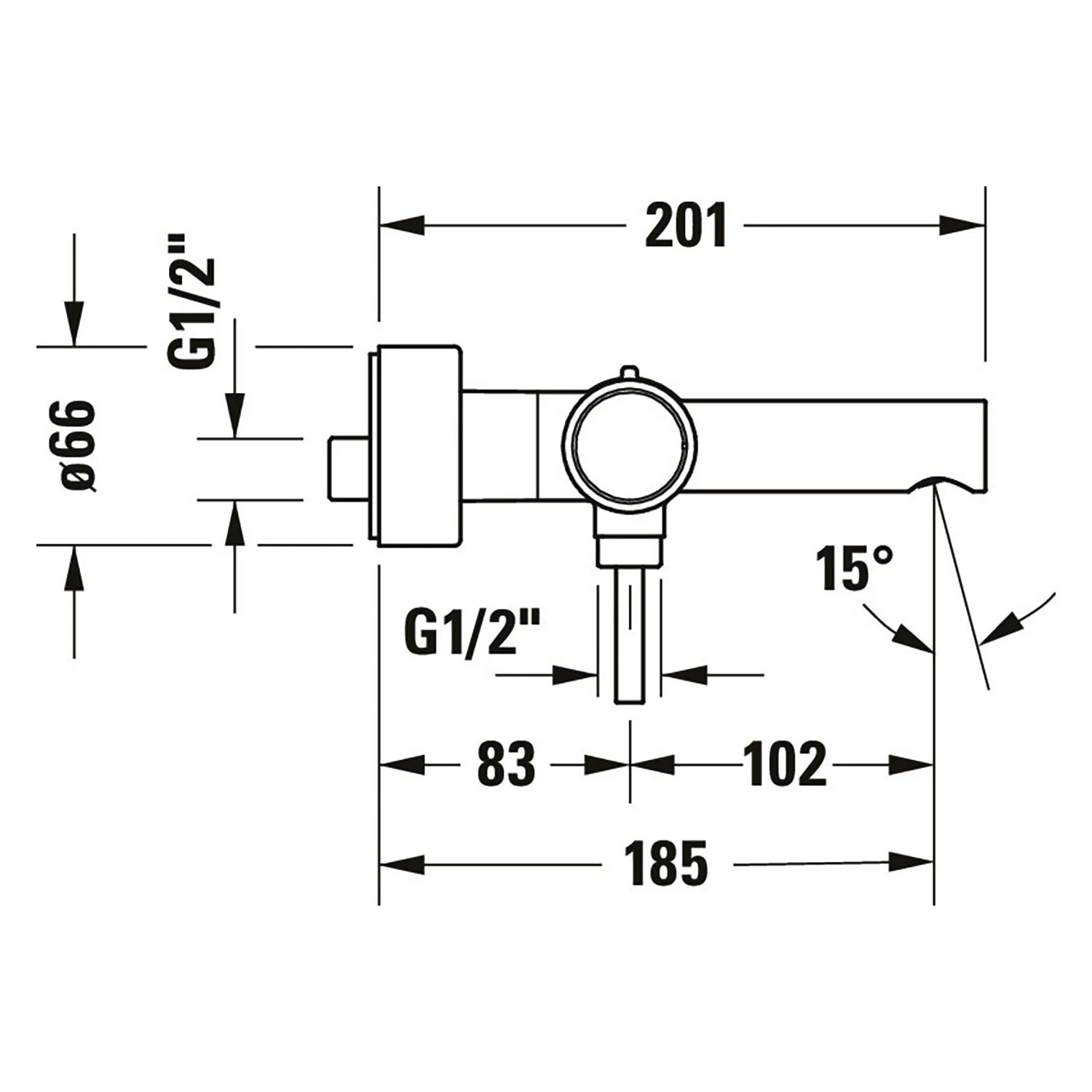 Duravit Circle Einhebel-Wannenmischer Aufputz Bild 7
