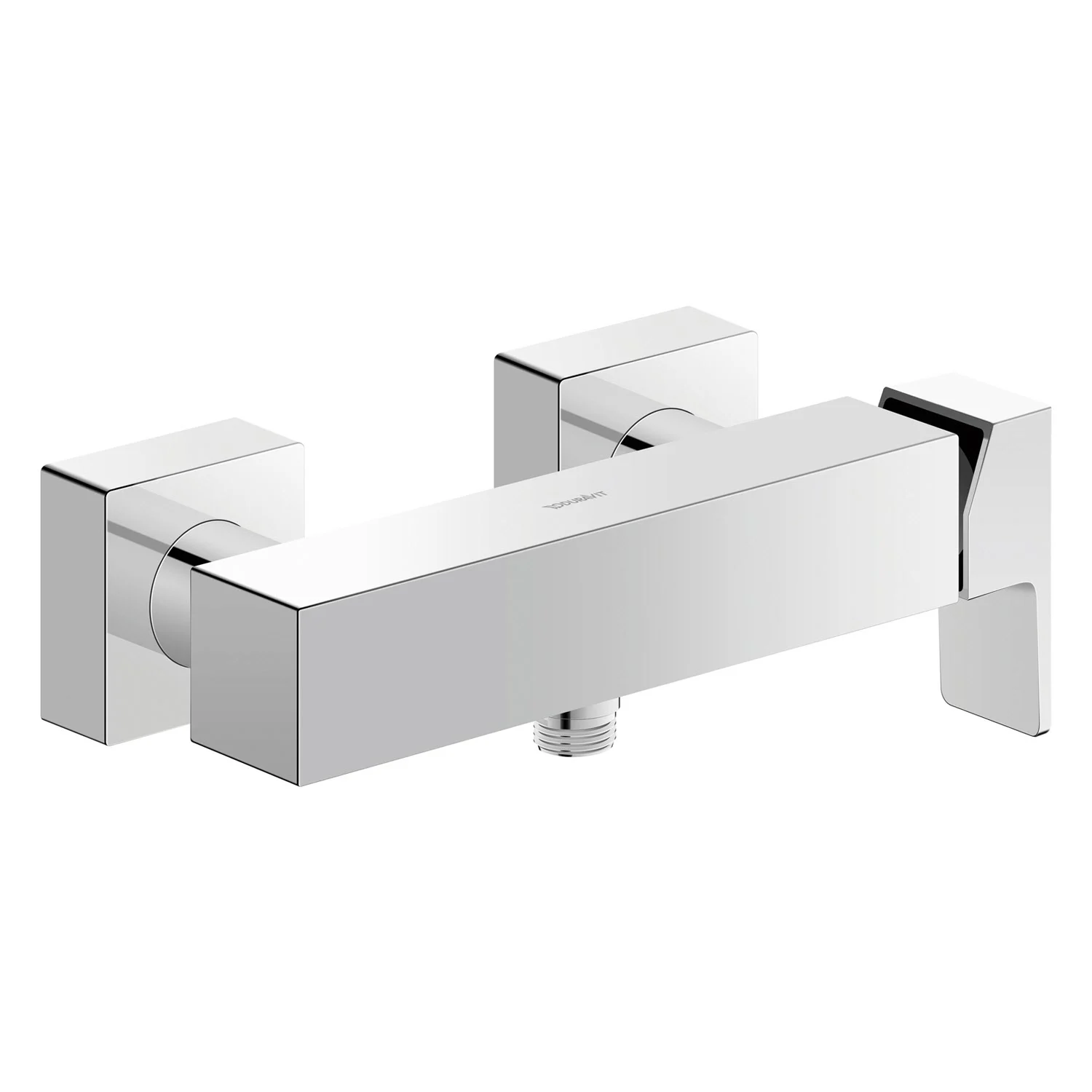 Chromowana armatura prysznicowa widok z przodu, Duravit