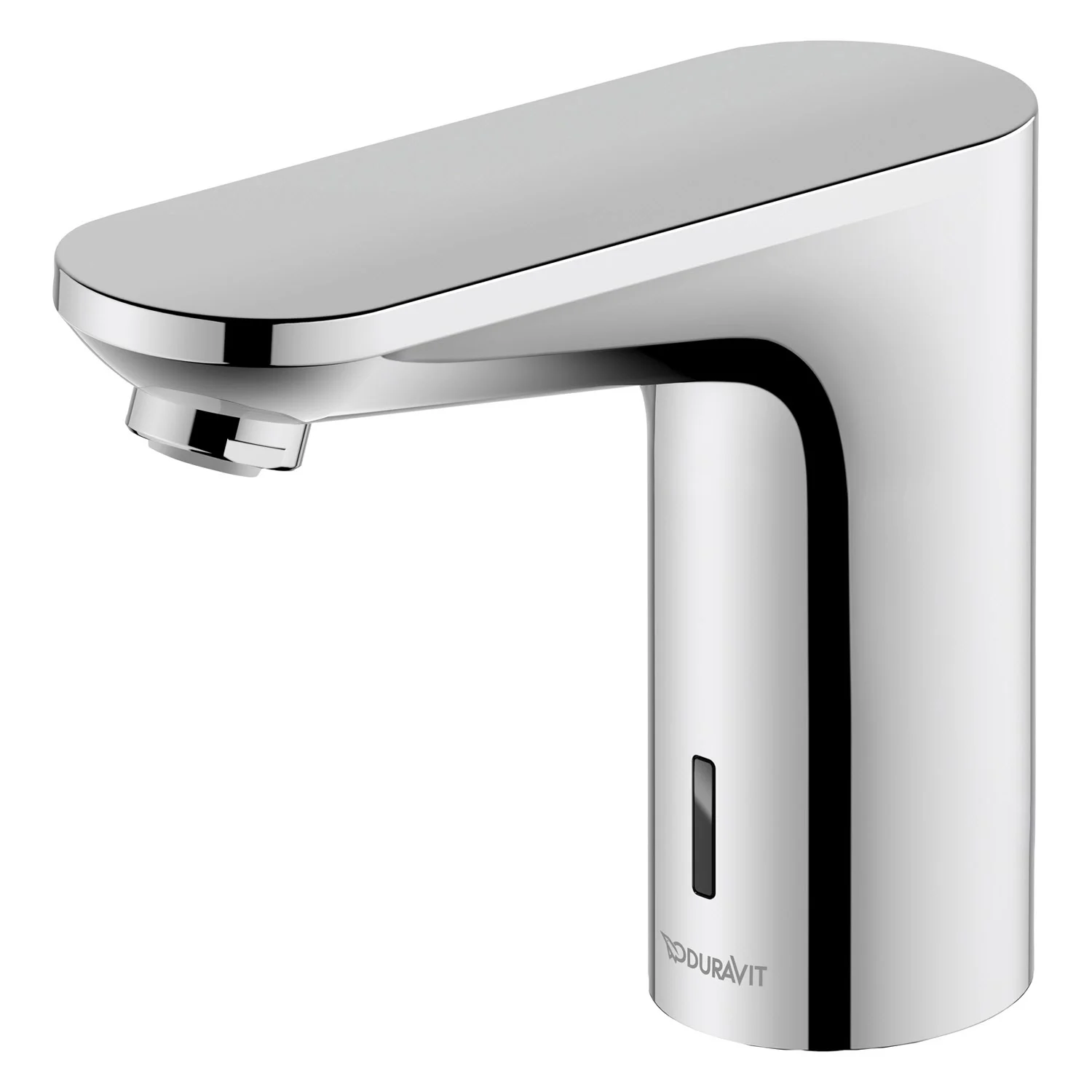 Chromowana bateria umywalkowa widok z boku, Duravit