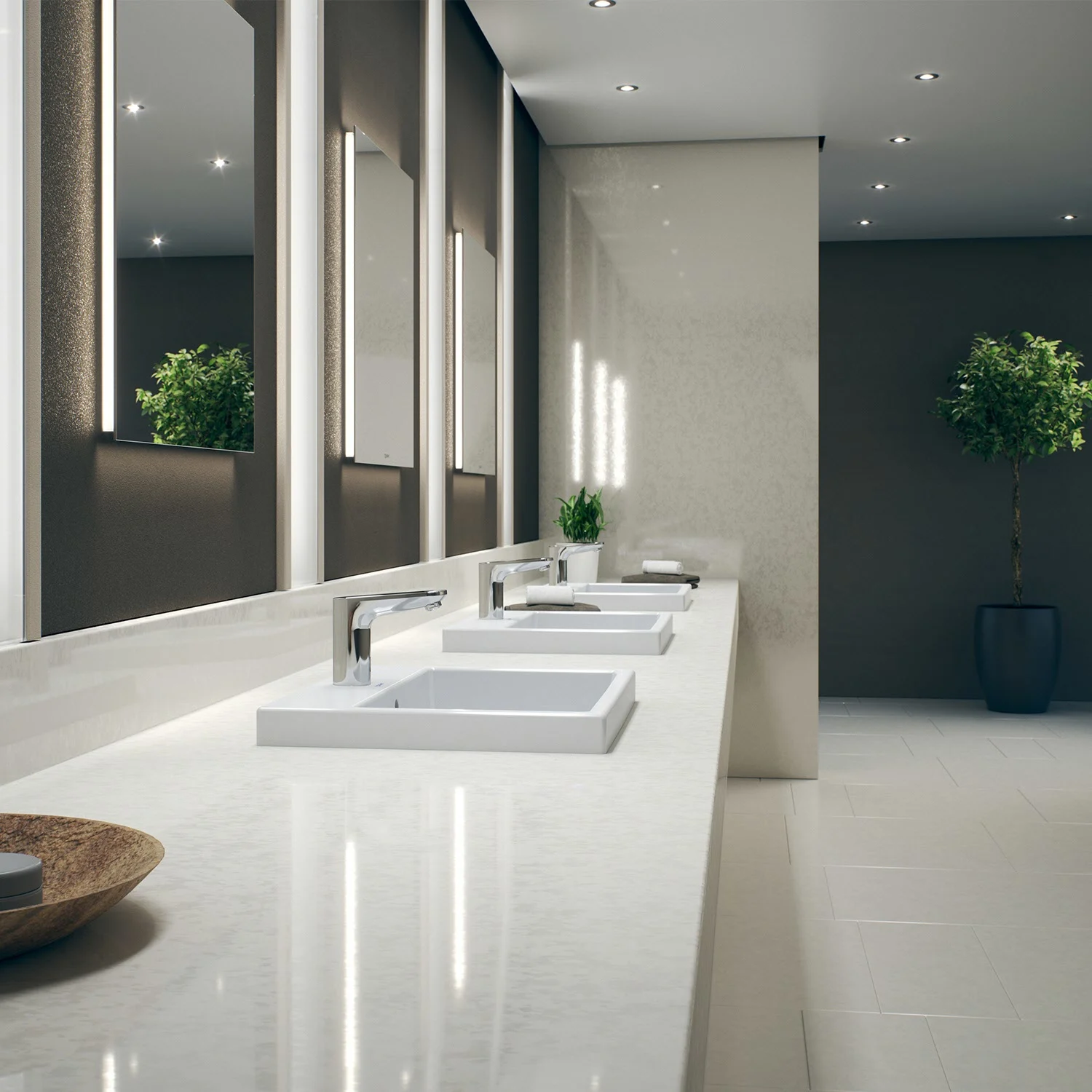 Nowoczesne umywalki z lustrami w łazience, Duravit