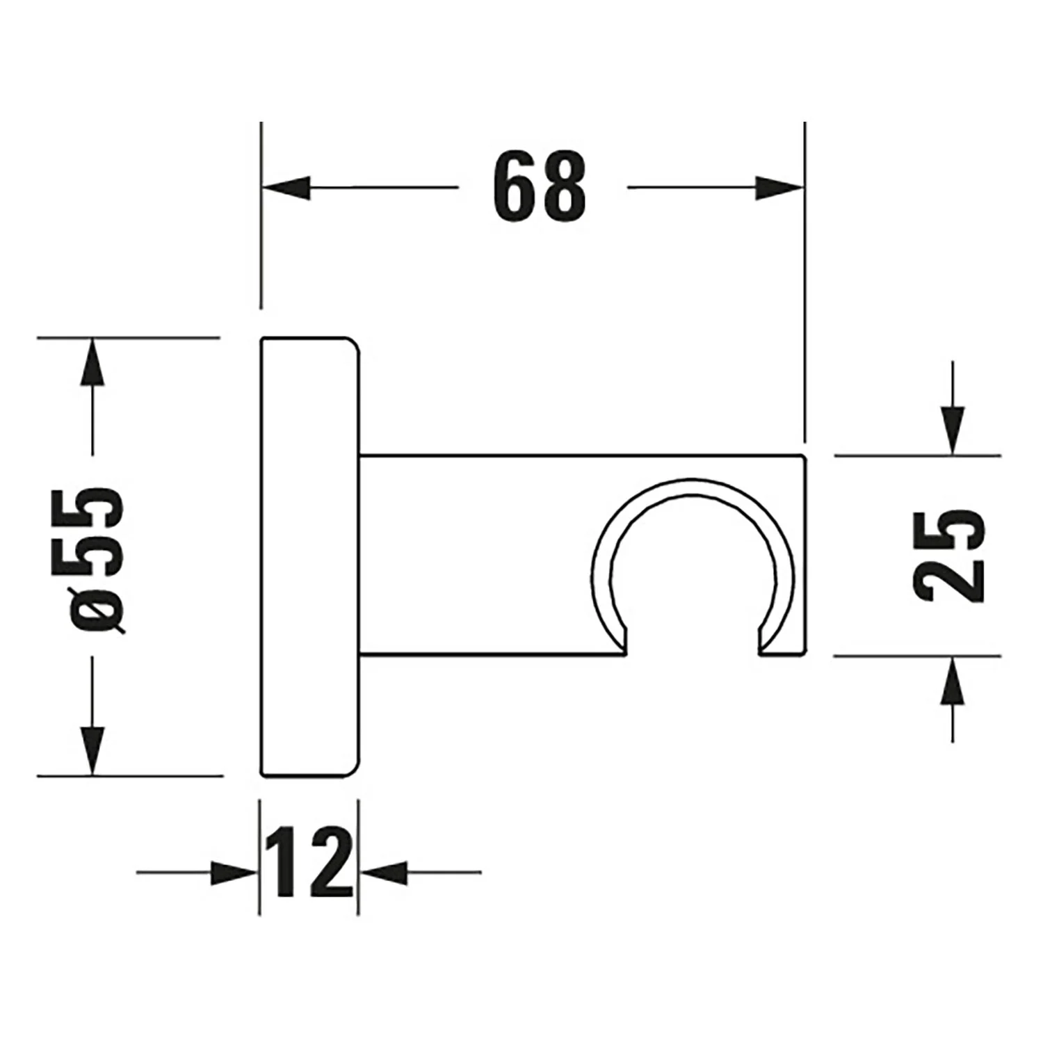 Duravit Brausehalter mit runder Rosette Bild 3