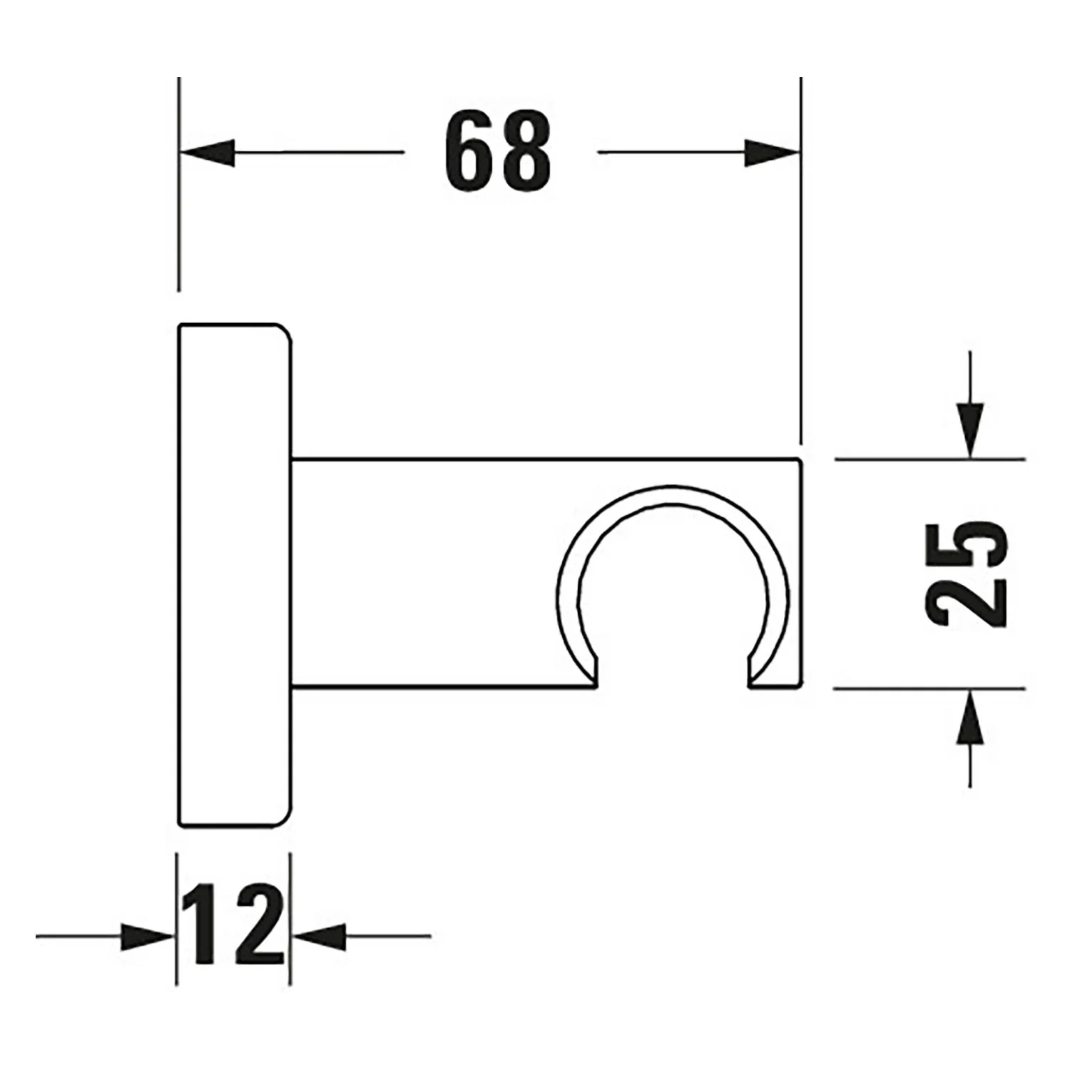 Duravit Brausehalter mit eckiger Rosette Bild 3