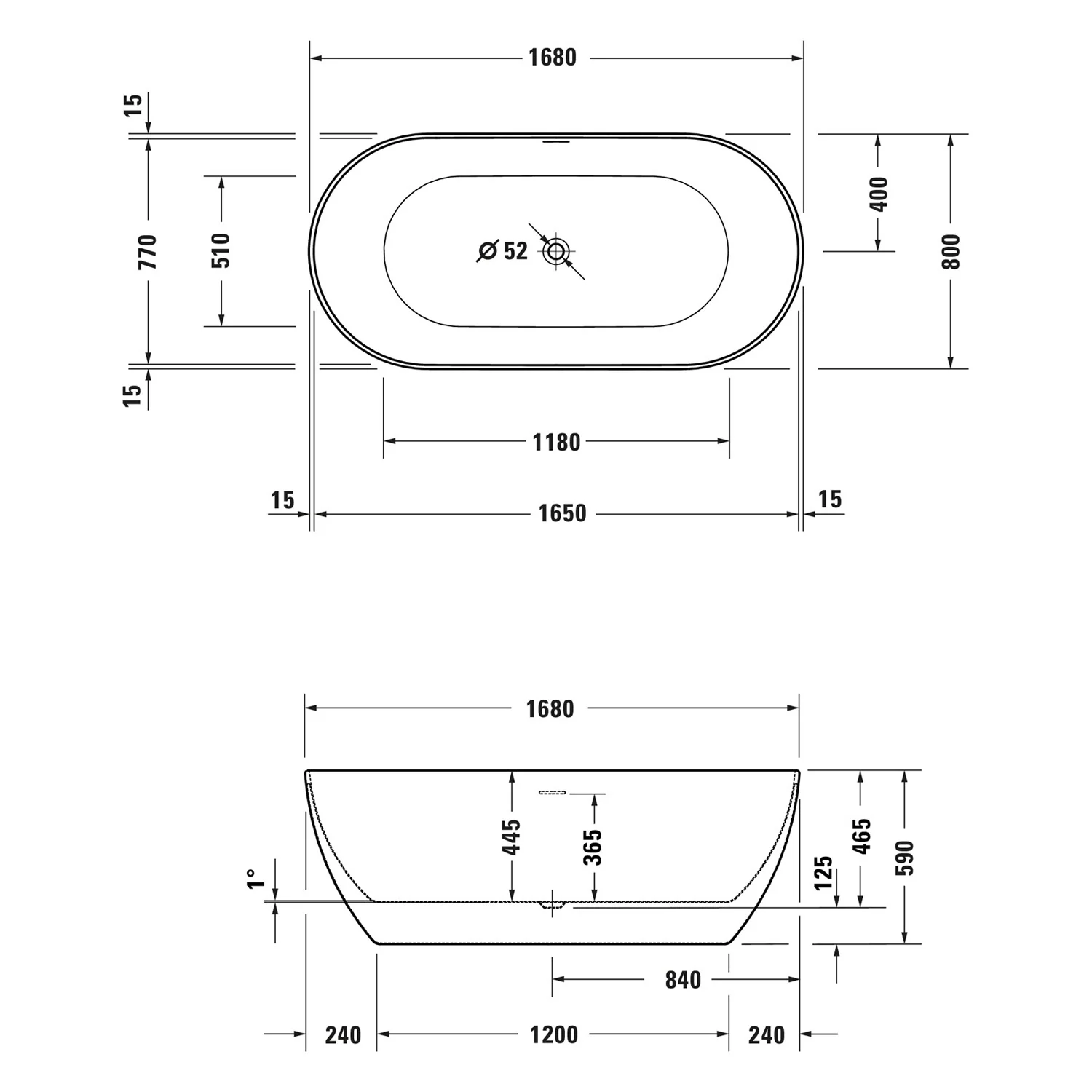 Duravit DuraKanto Badewanne 170 x 80 cm Bild 5