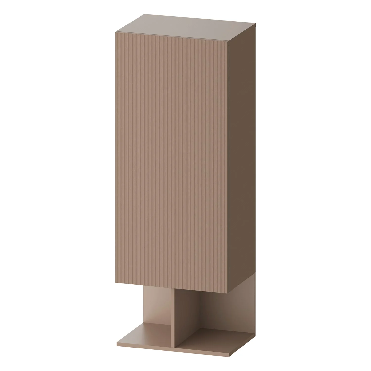 Widok z przodu brązowej wysokiej szafki, Duravit