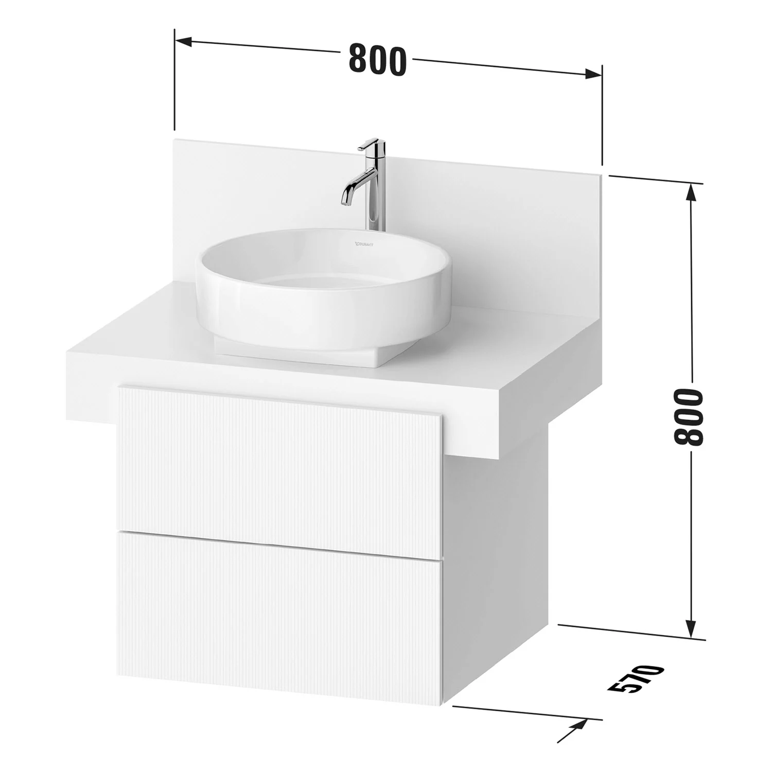 Duravit Balcoon Waschtischunterschrank mit Konsole 80 cm Bild 5