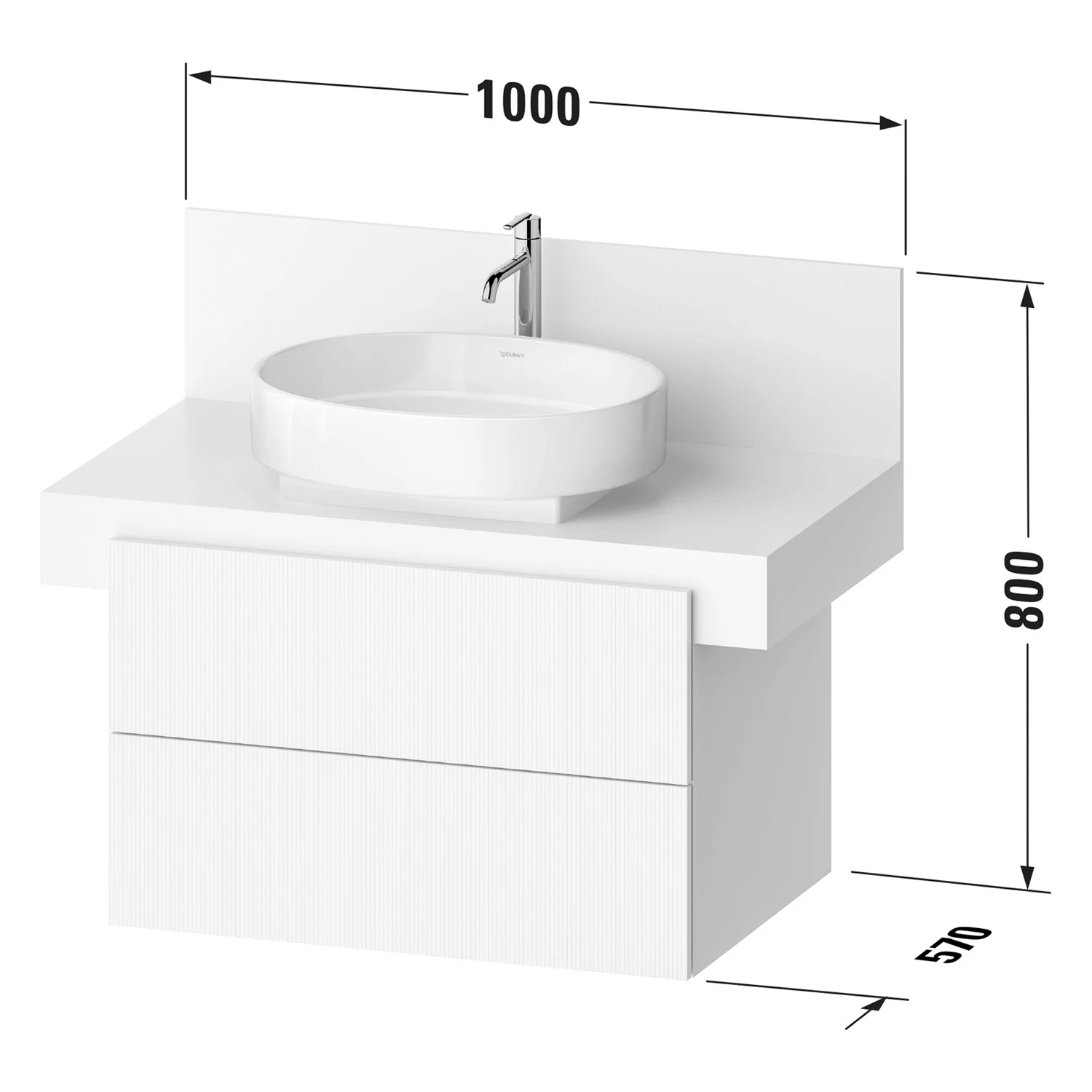 Duravit Balcoon Waschtischunterschrank mit Konsole 100 cm Bild 5