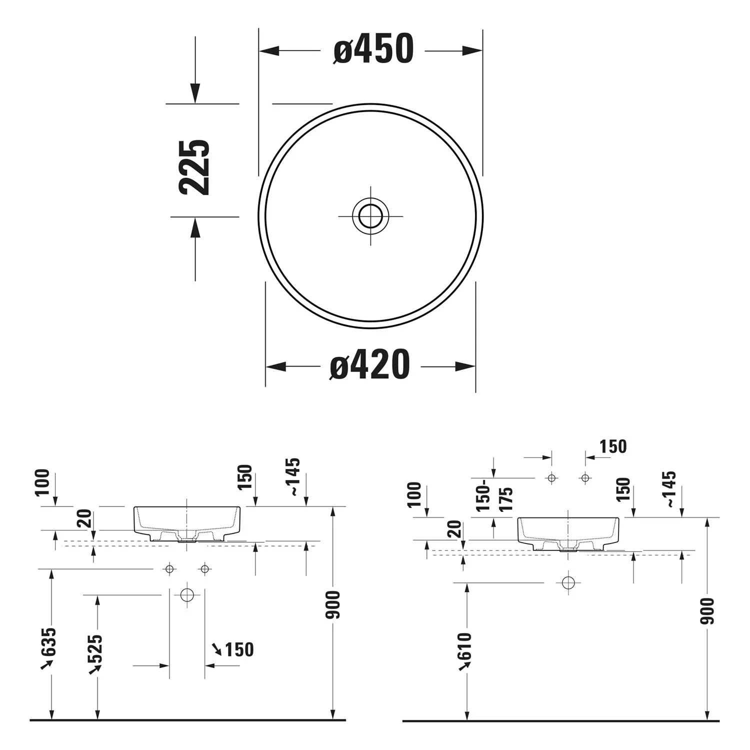 Duravit Balcoon Aufsatzbecken Ø 45 cm Bild 5