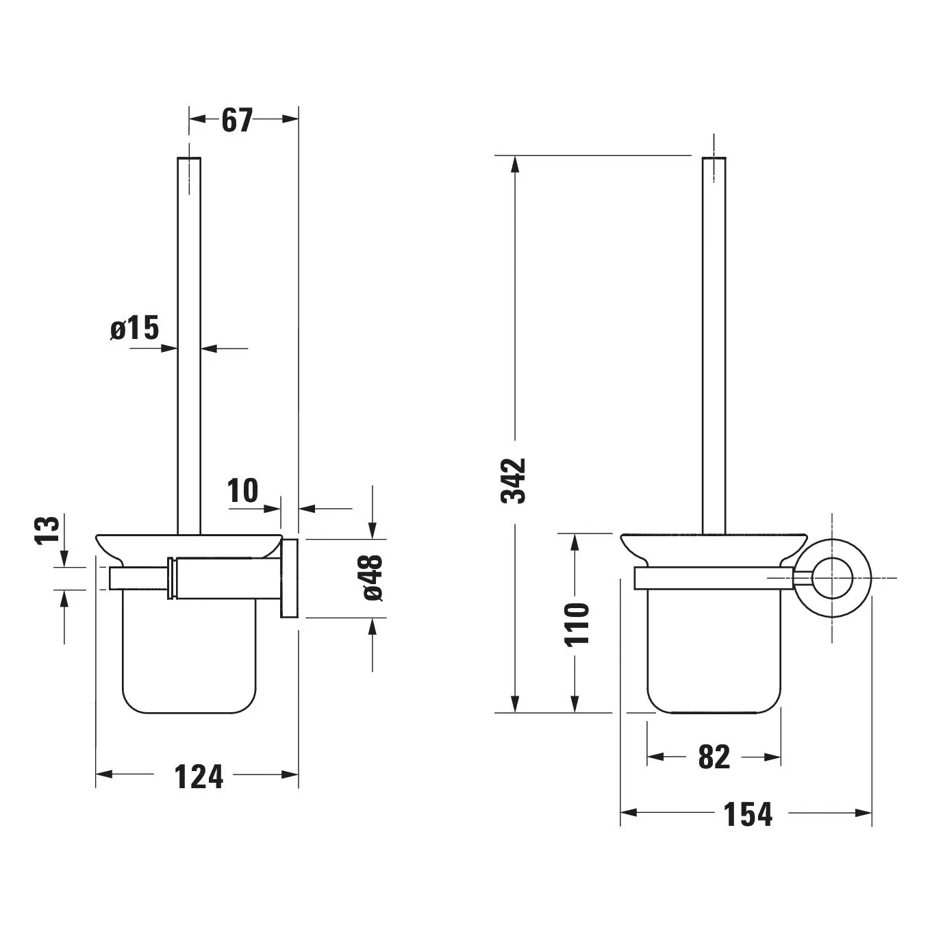 Duravit D-Code Bürstengarnitur wandhängend Bild 4