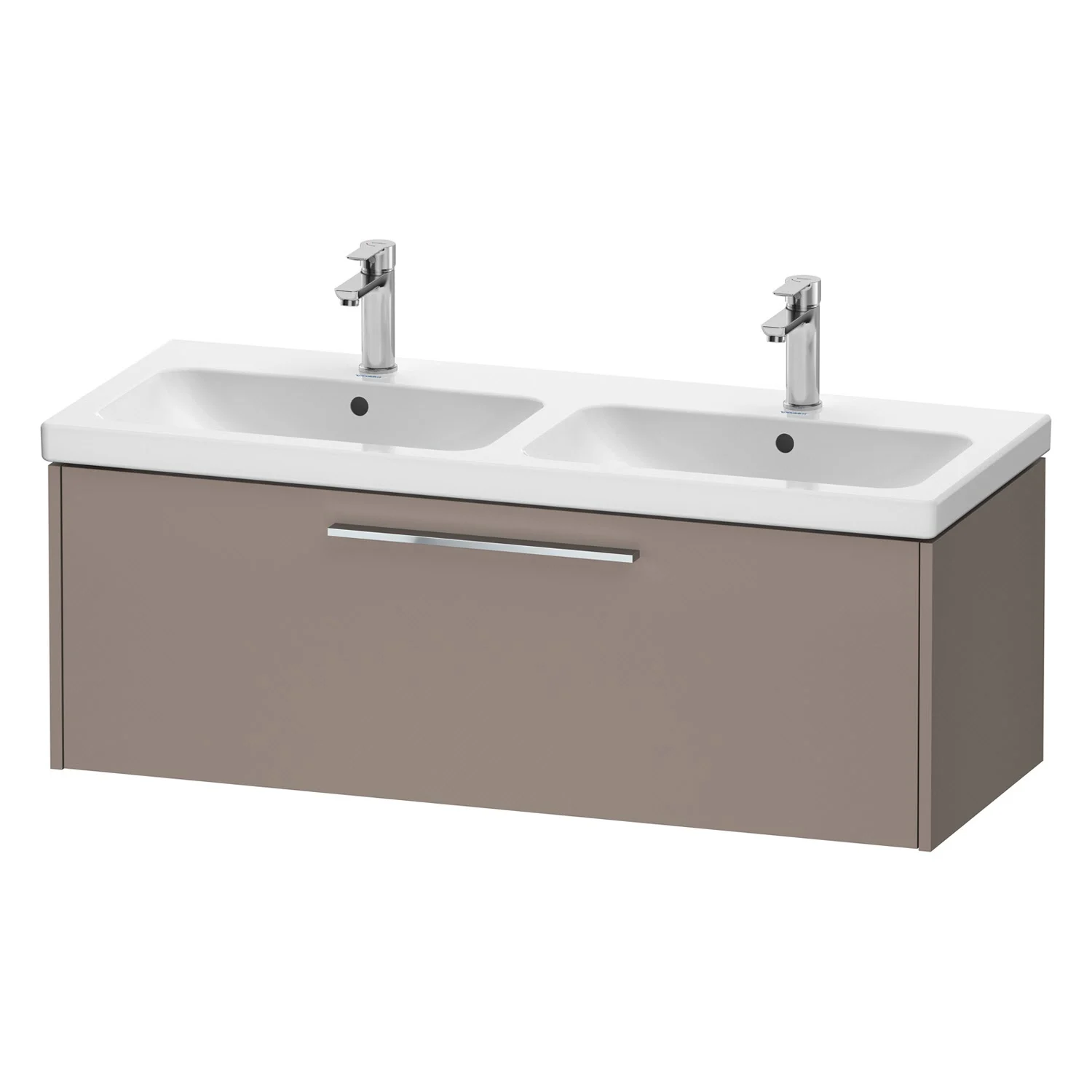 Duravit D-Code Waschtischunterbau 118,4 cm, 1 Auszug, Griff chrom