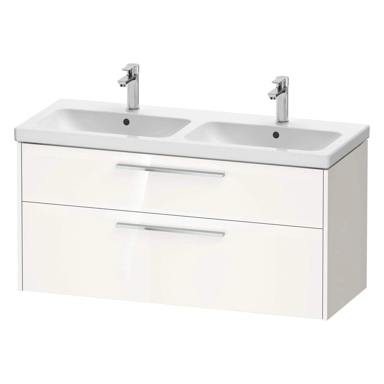 Duravit D-Code Waschtischunterbau 118,4 cm, 2 Auszüge, Griff chrom Bild 2