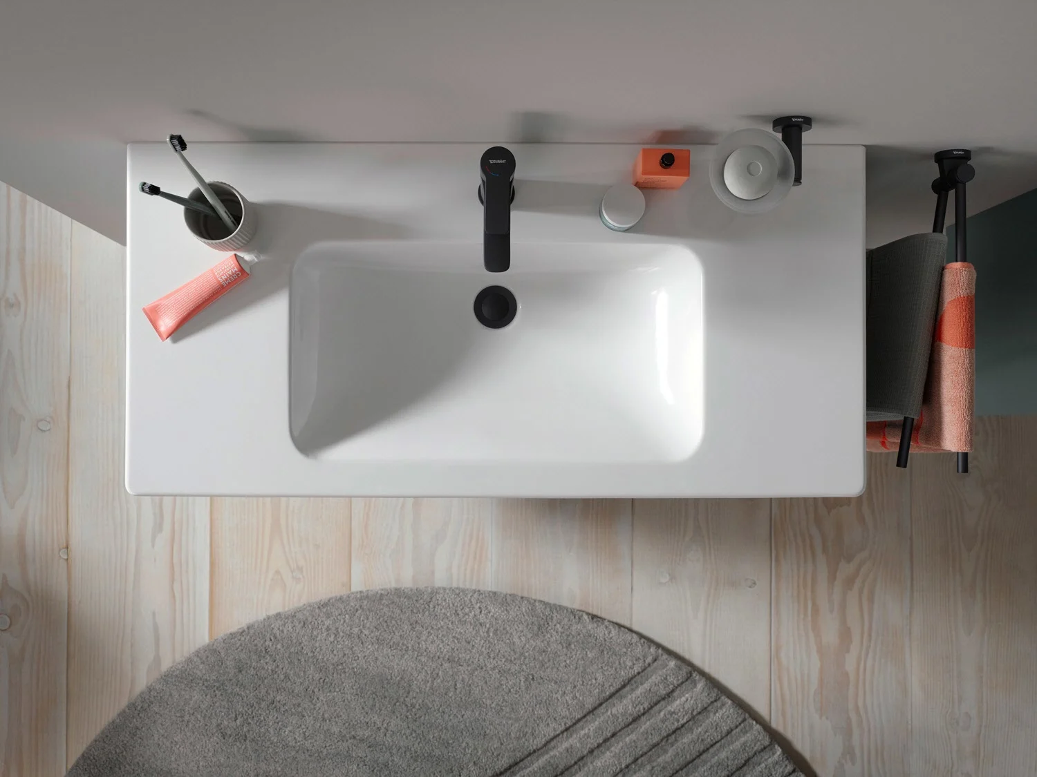 Umywalka z góry z akcesoriami, Duravit