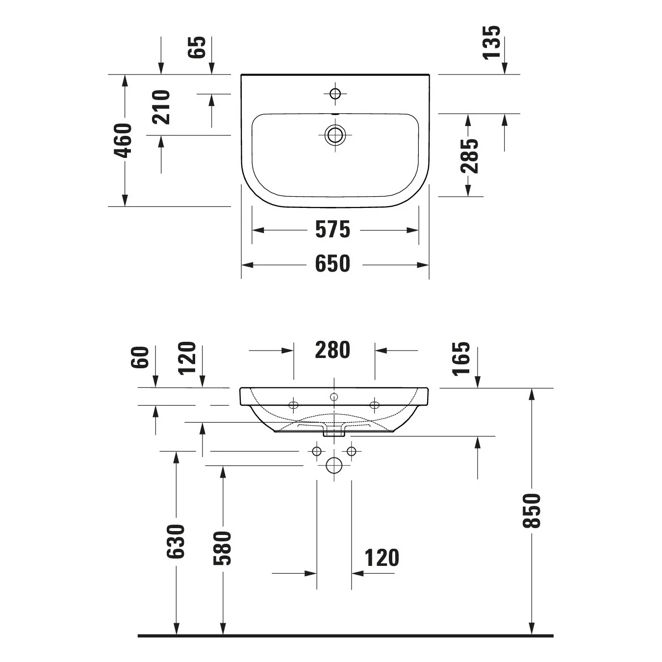 Duravit D-Code Waschtisch 65 cm Bild 5