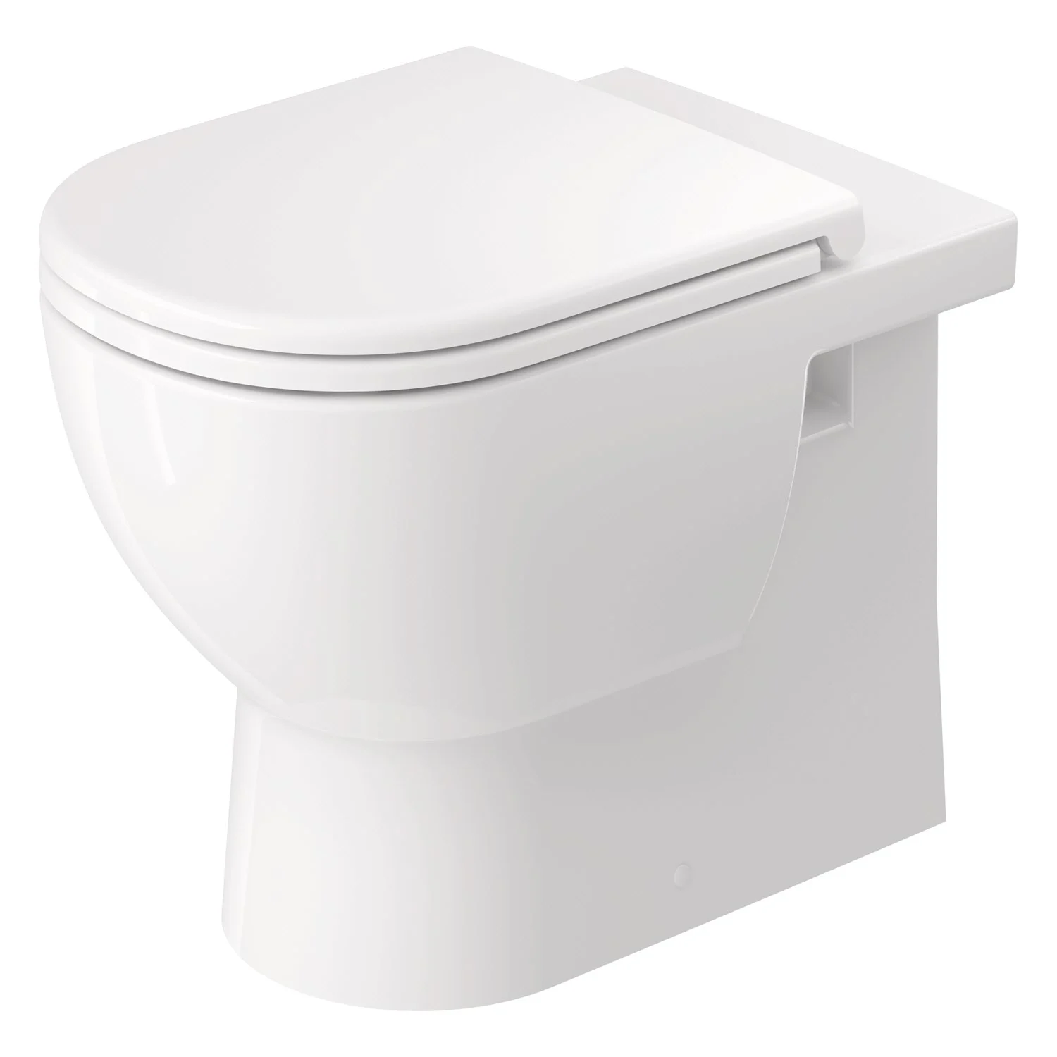 Zestaw WC stojący widok z boku, biały, Duravit