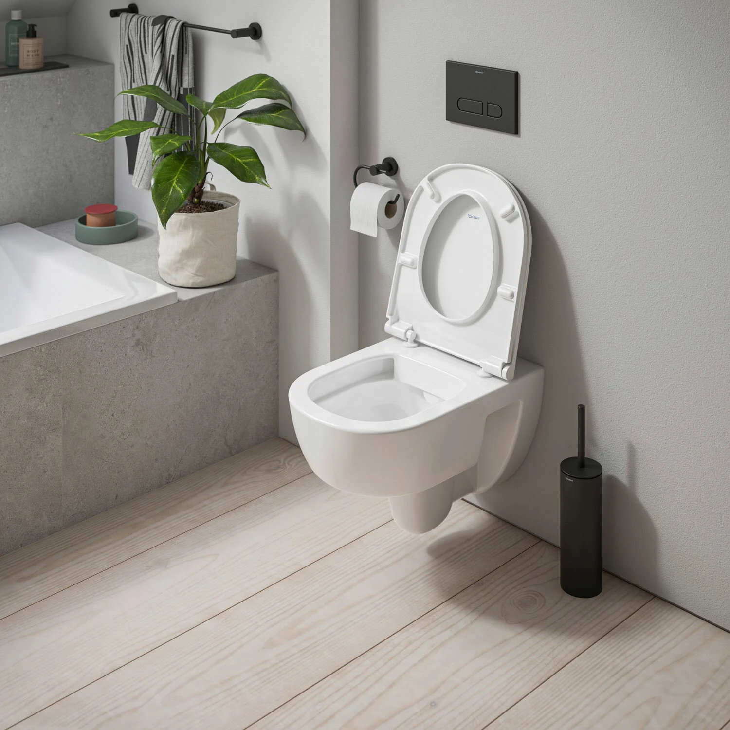 Zestaw WC podwieszany z otwartą pokrywą, Duravit
