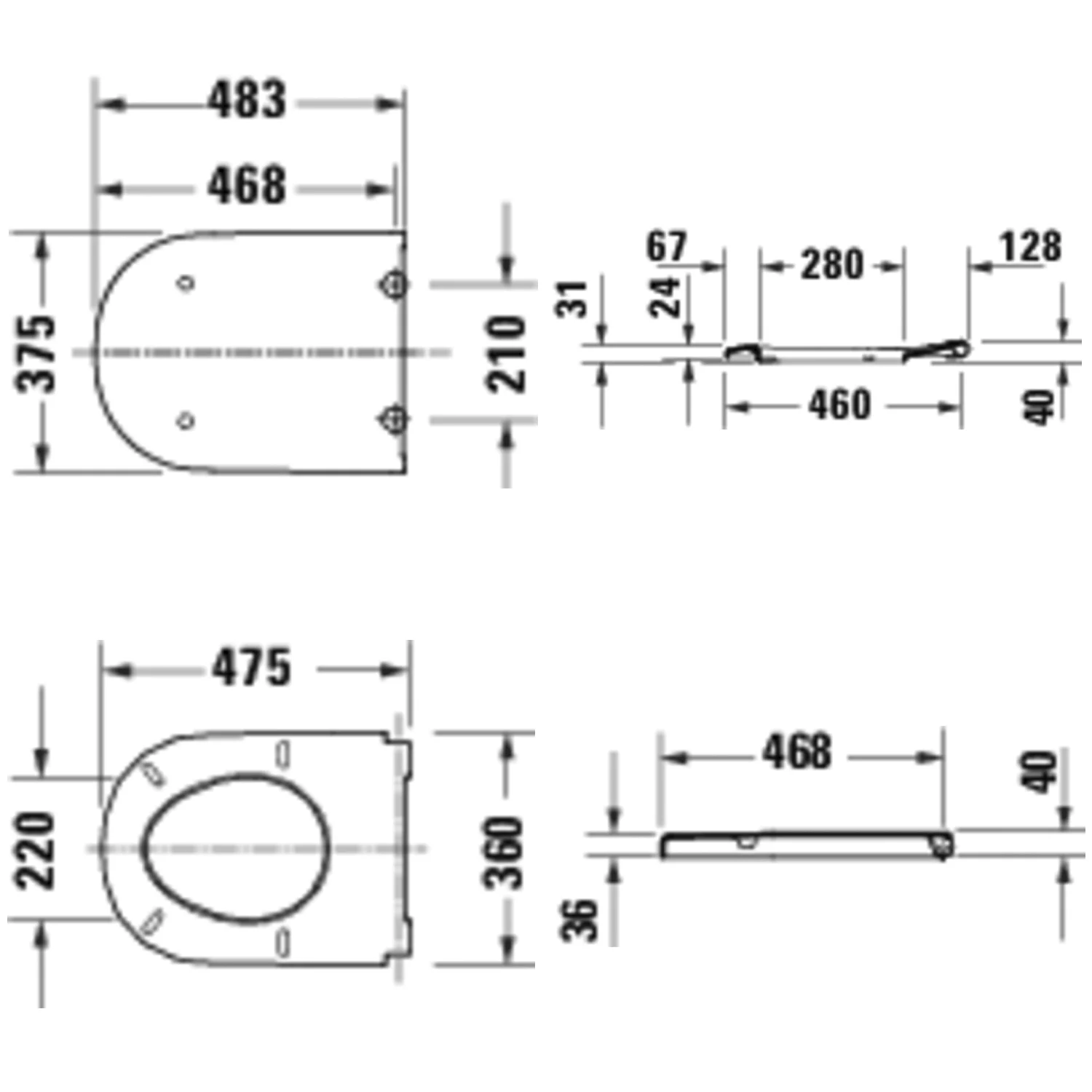 Duravit D-Code WC-Sitz, ohne Absenkautomatik Bild 4