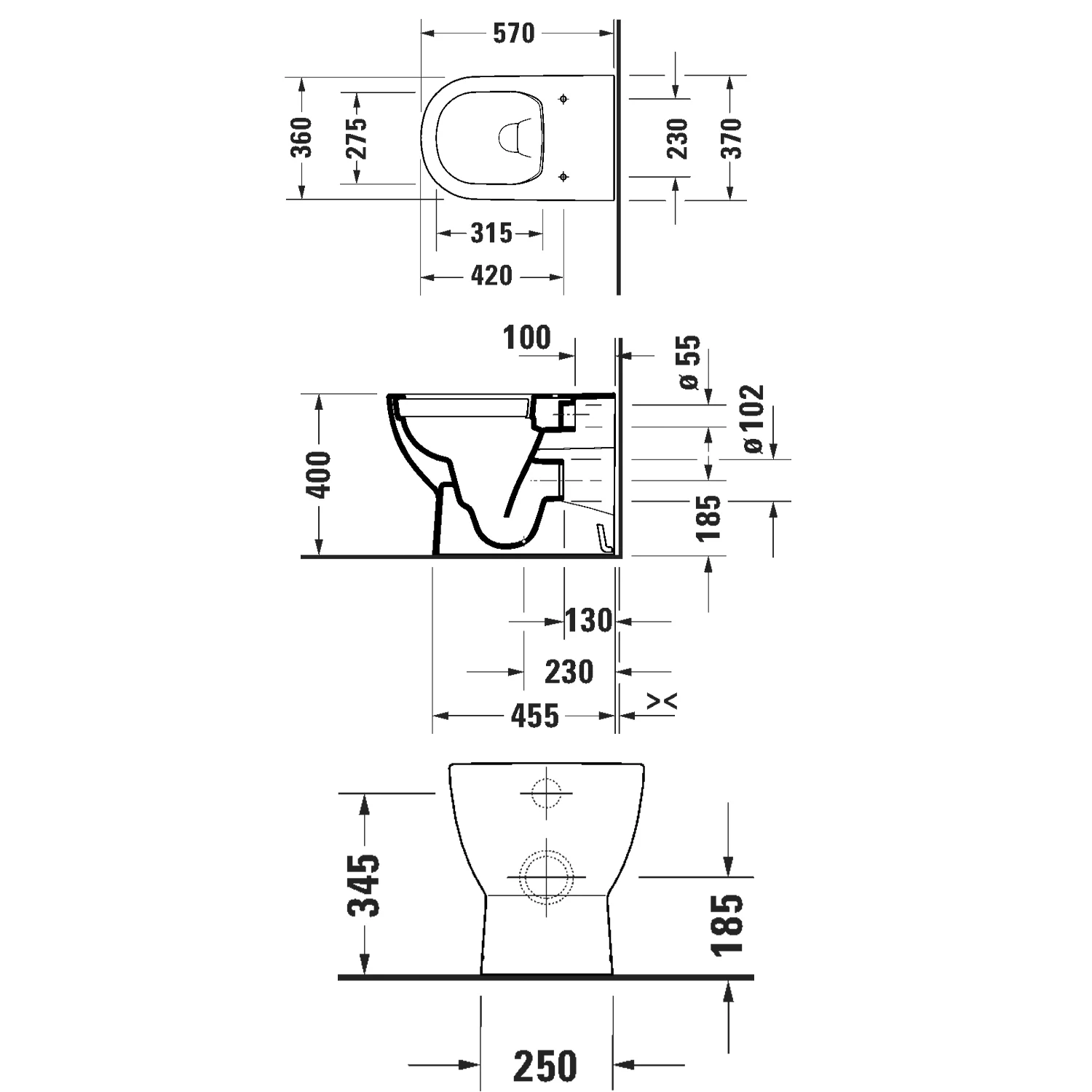 Duravit D-Code Stand WC Bild 5