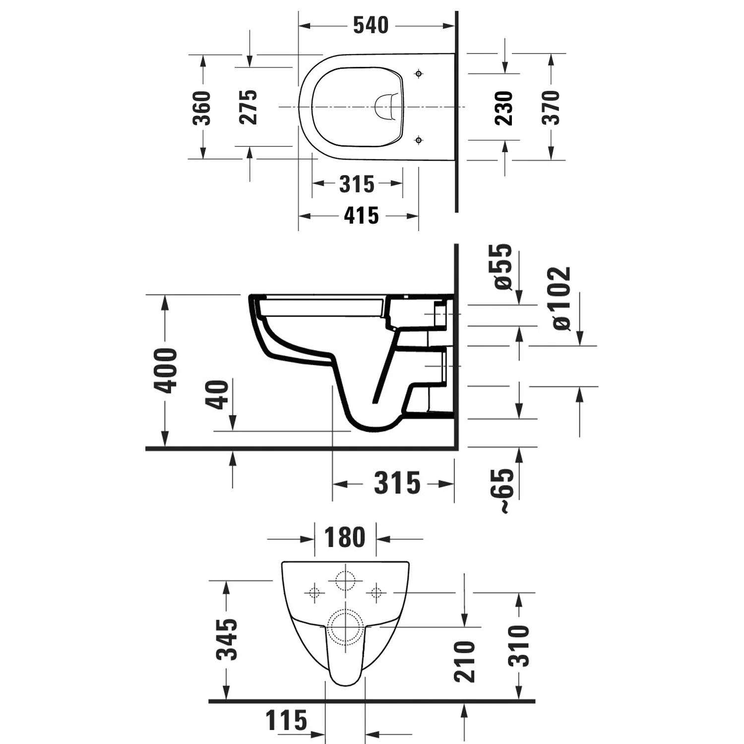 Duravit D-Code Wand WC Bild 5