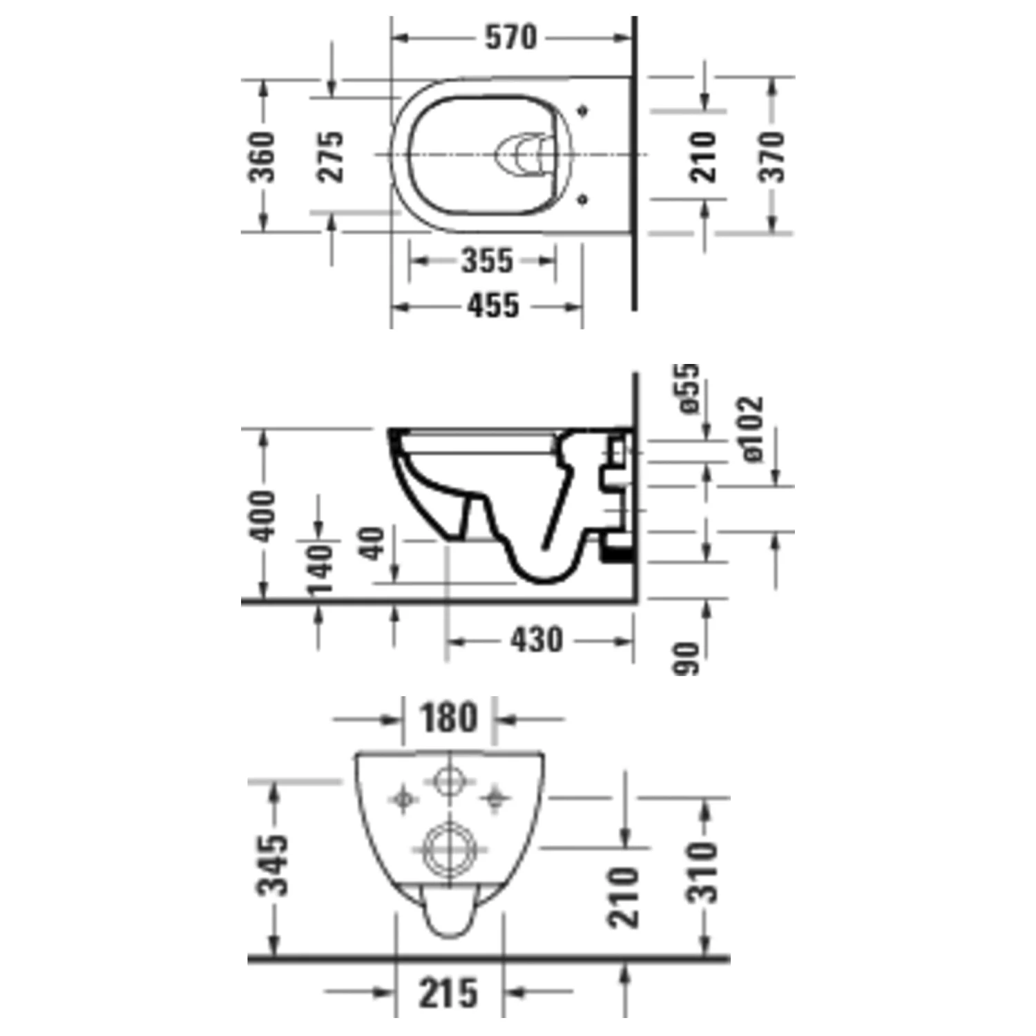 Duravit D-Code Wand WC Bild 5