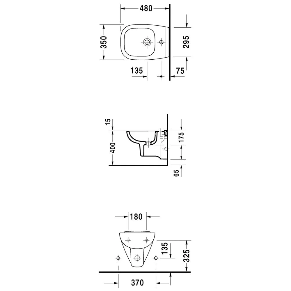 Duravit D-Code Wand-Bidet Compact Bild 2