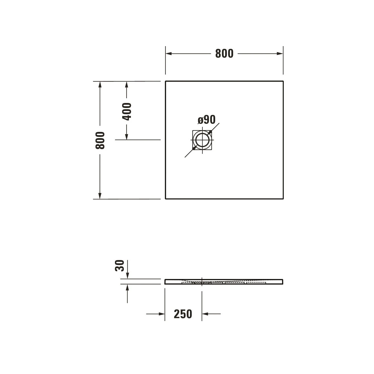Duravit Sustano Duschwanne 80 x 80 cm Bild 4