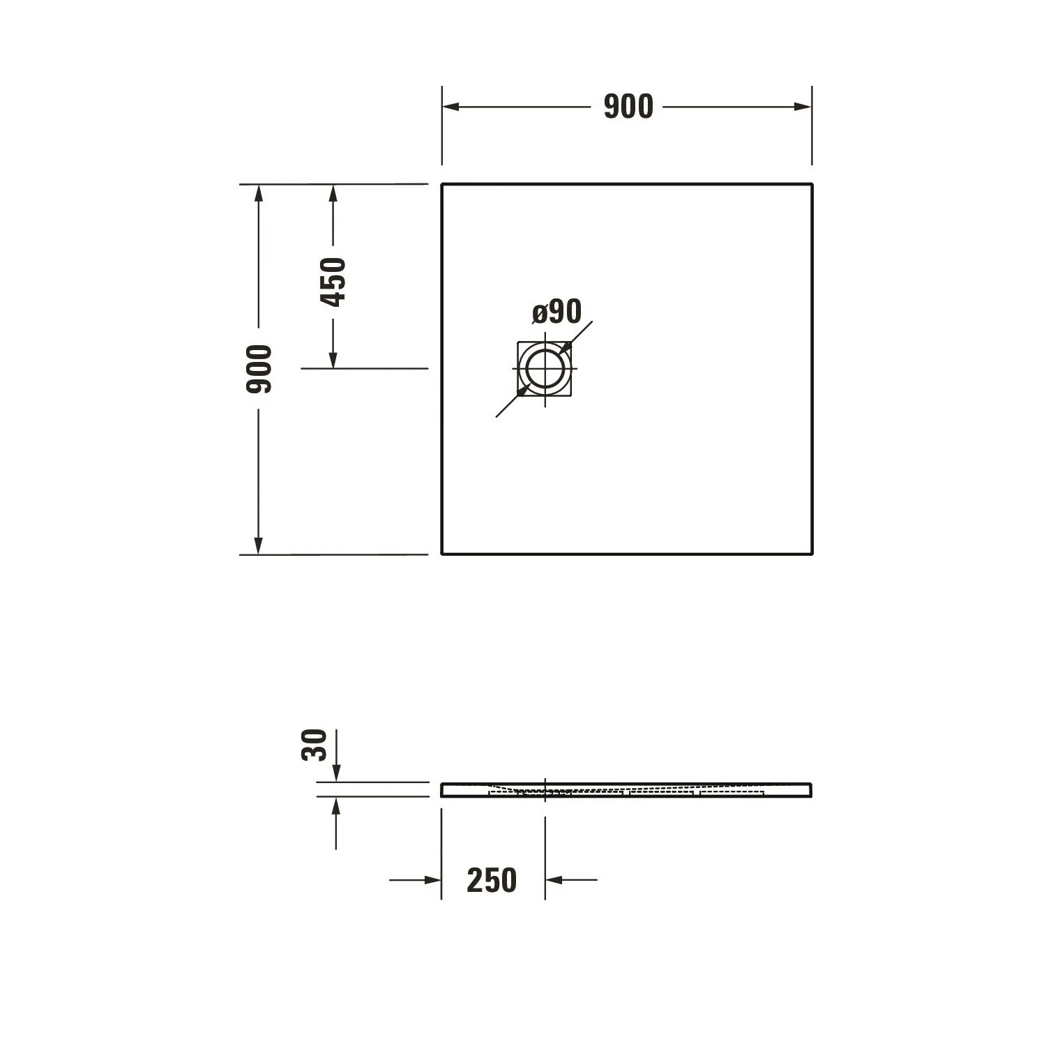 Duravit Sustano Duschwanne 90 x 90 cm Bild 4